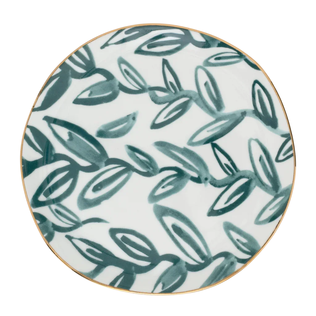 Urban Nature Culture | Good Morning bord Leaves Aqua, Ø17 Cm