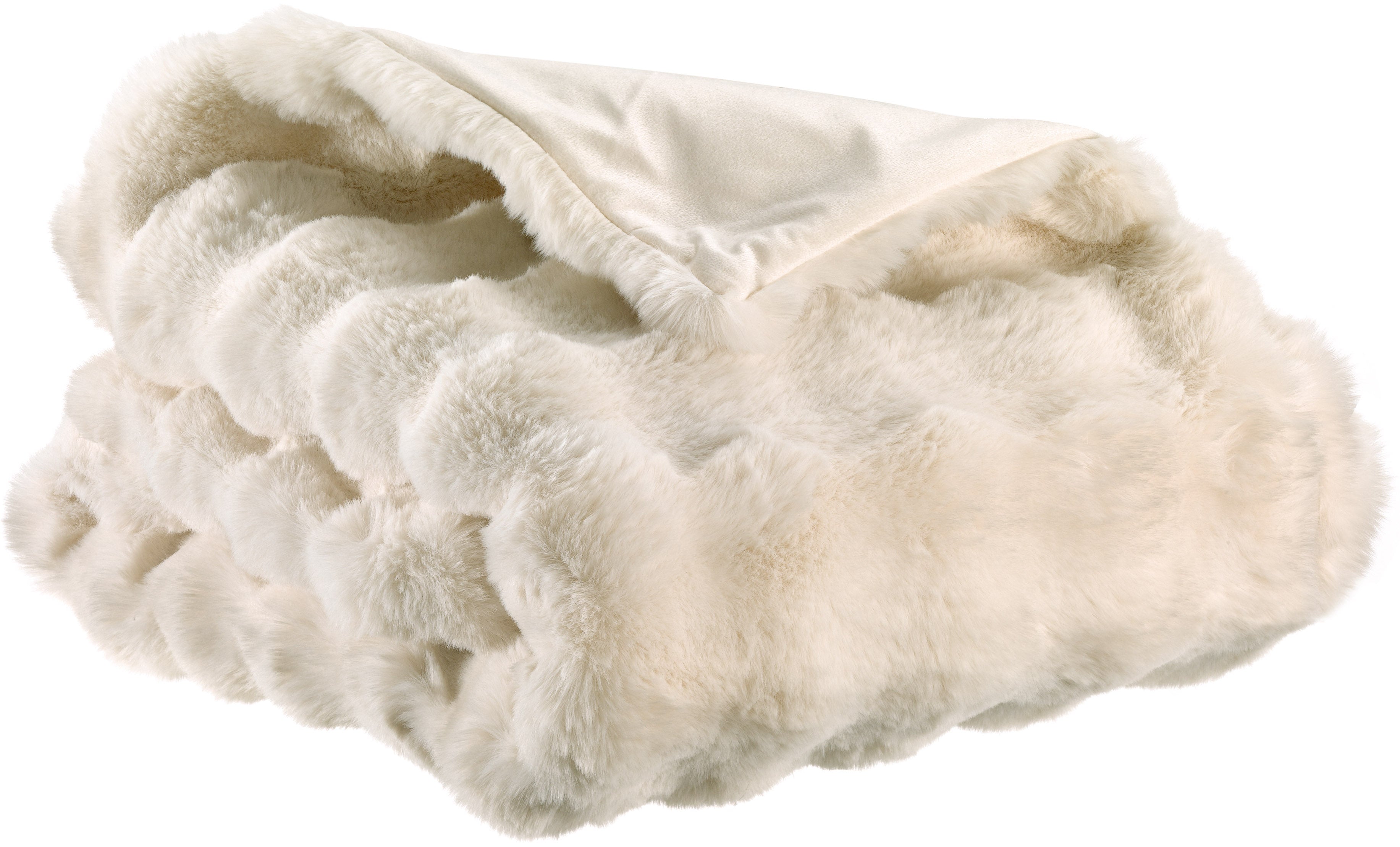 Gerecycleerd plaid Berton Ivoire 130 X 160