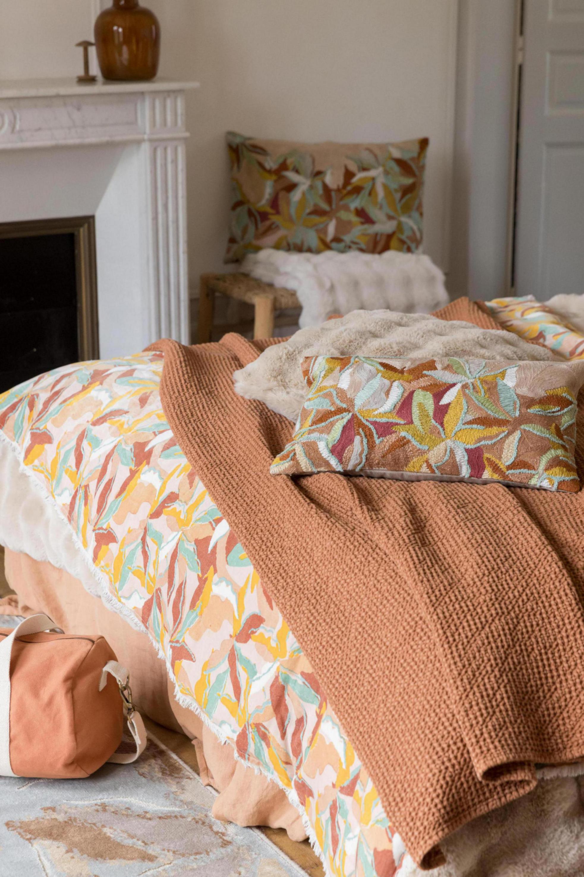 Gedrukt plaid Alina Dragée 135 X 200