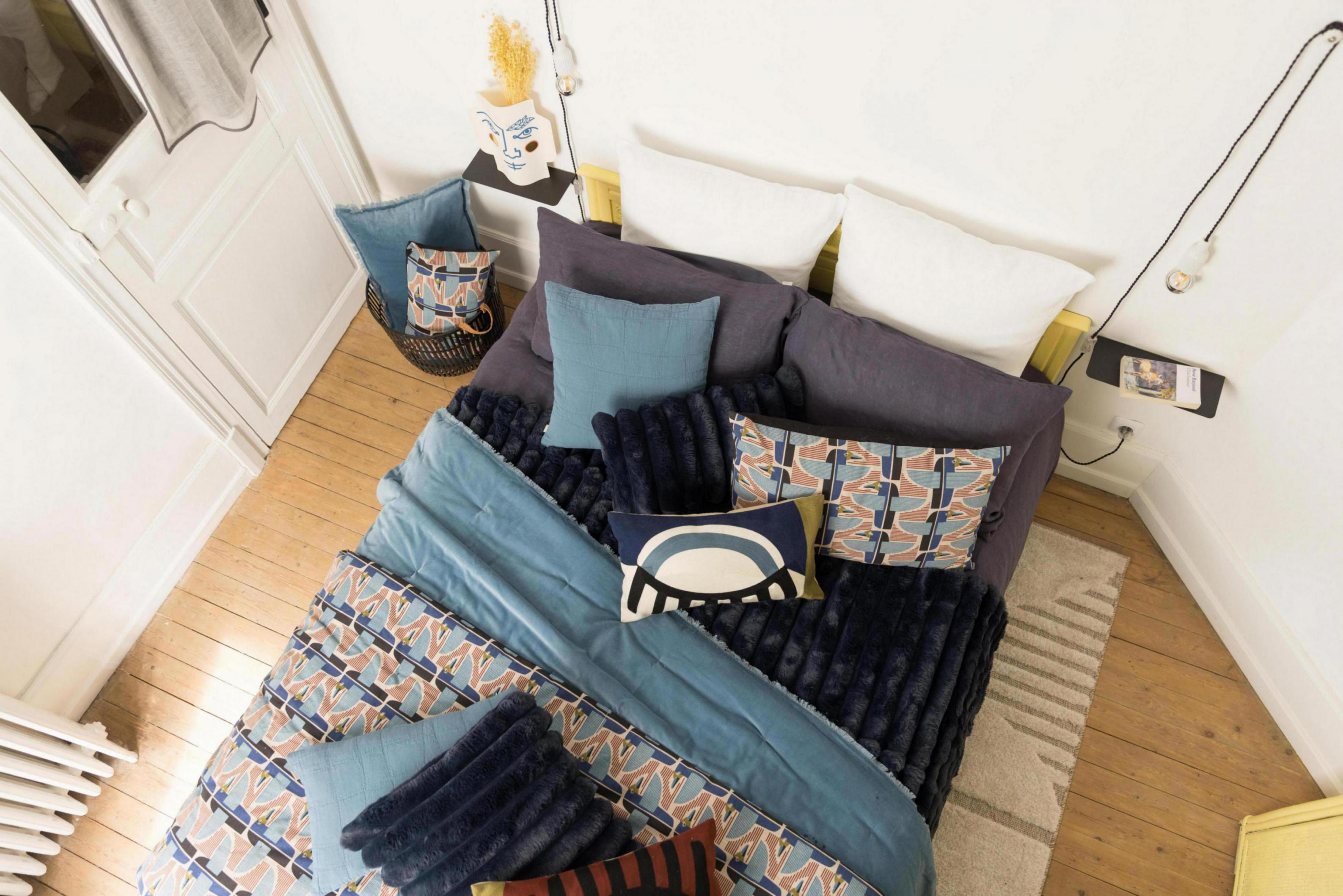 Farel bedrukte plaid Multico 135 X 200