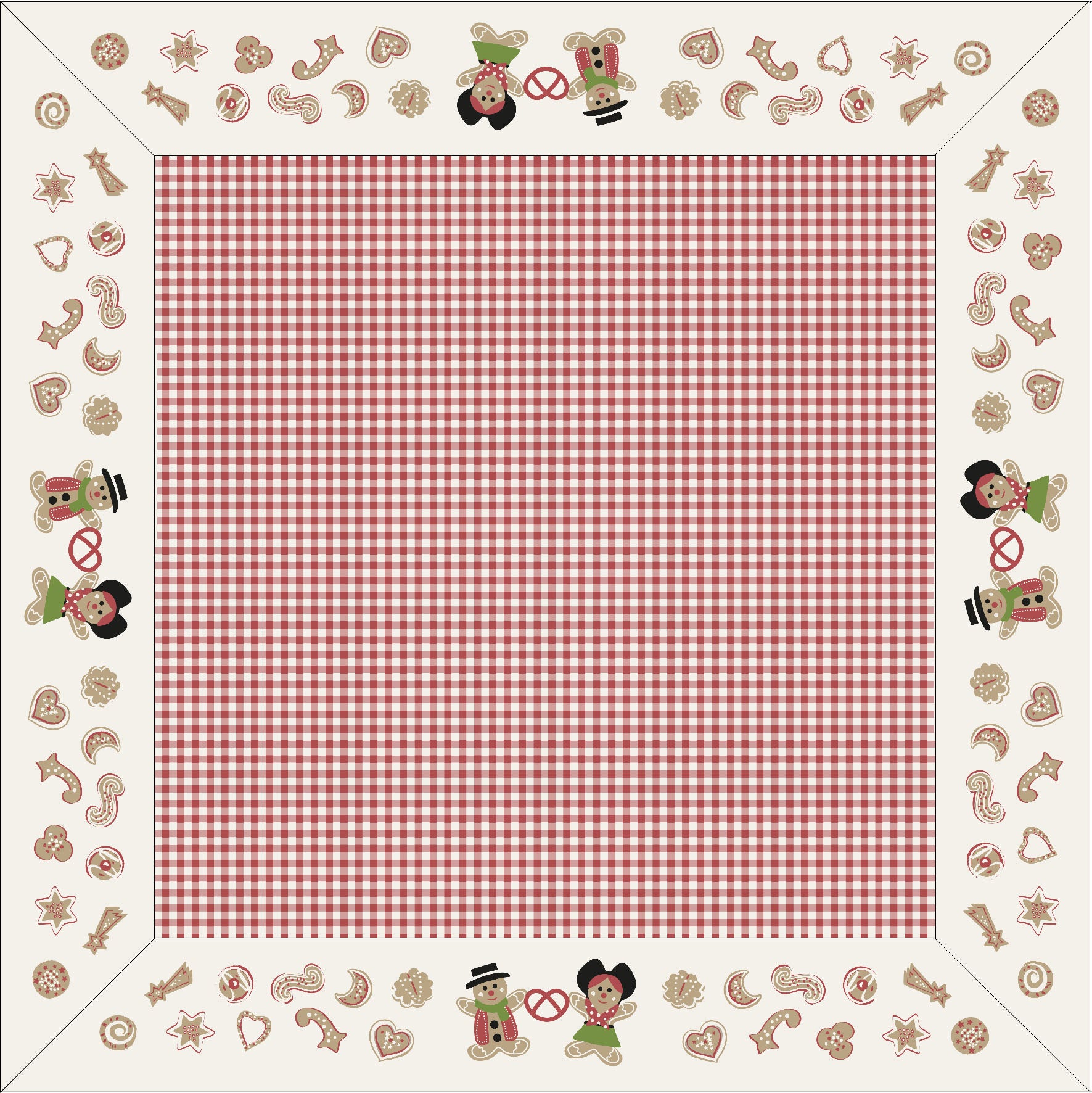 Mannele tafellaken Multico 85 X 85