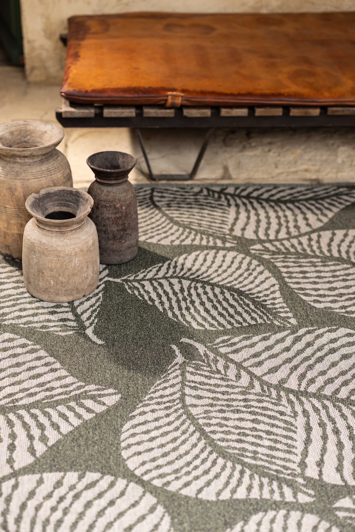 Gerecycleerd buitentapijt Flora Eucalyptus 200 X 290 X 1