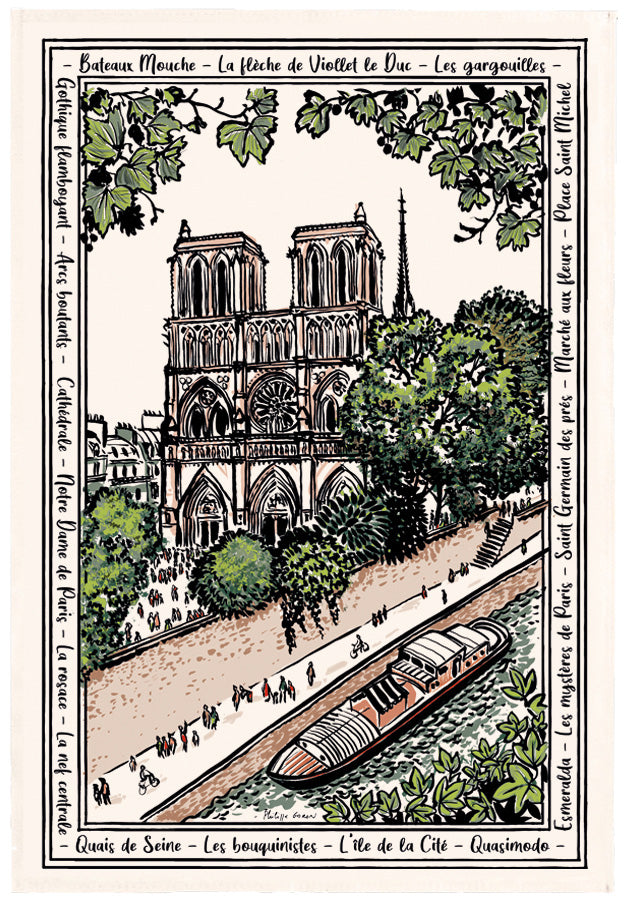 Notre dame theedoek Écru 48 X 72