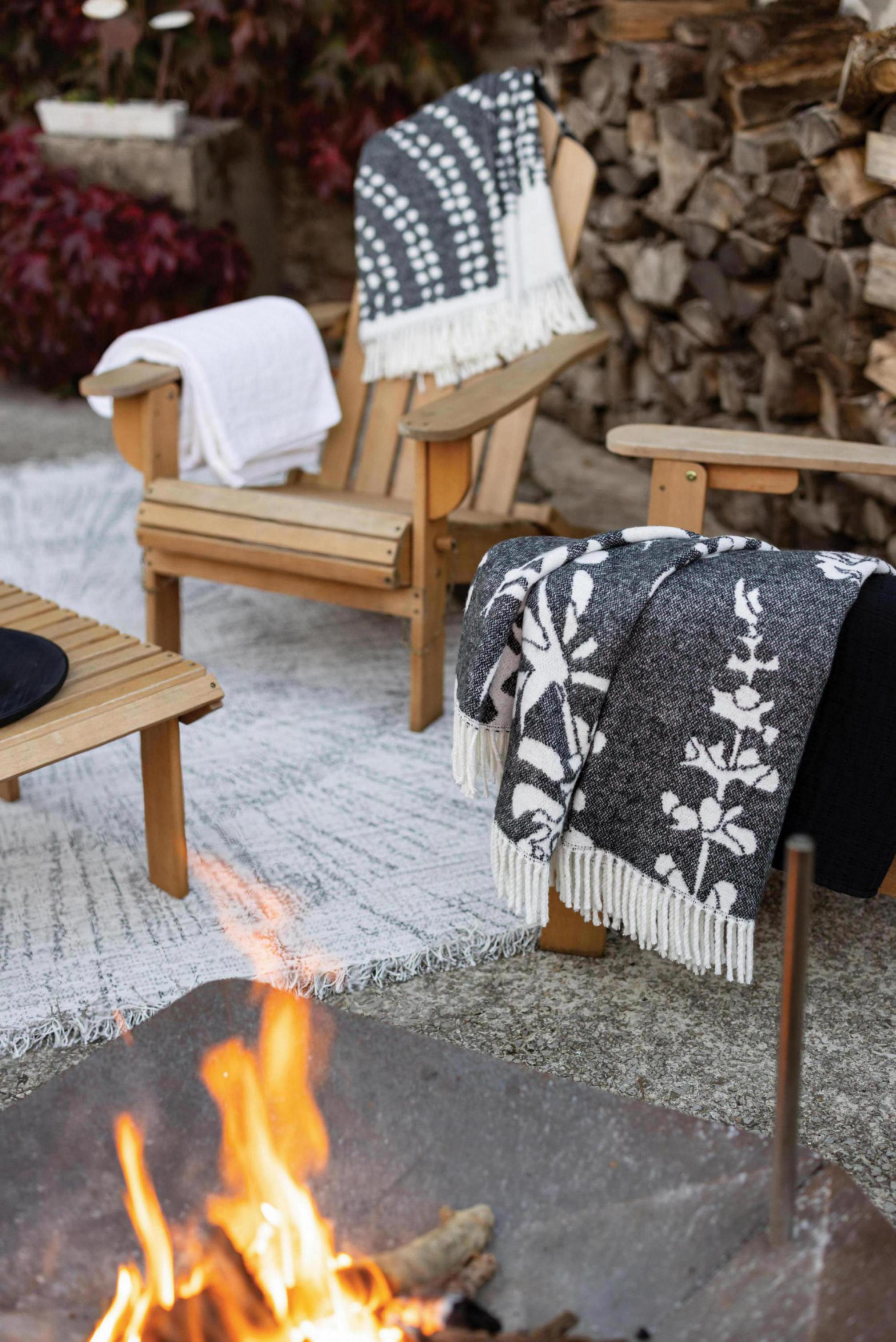 Gerecycleerde plaid Gini Carbone 127 X 160