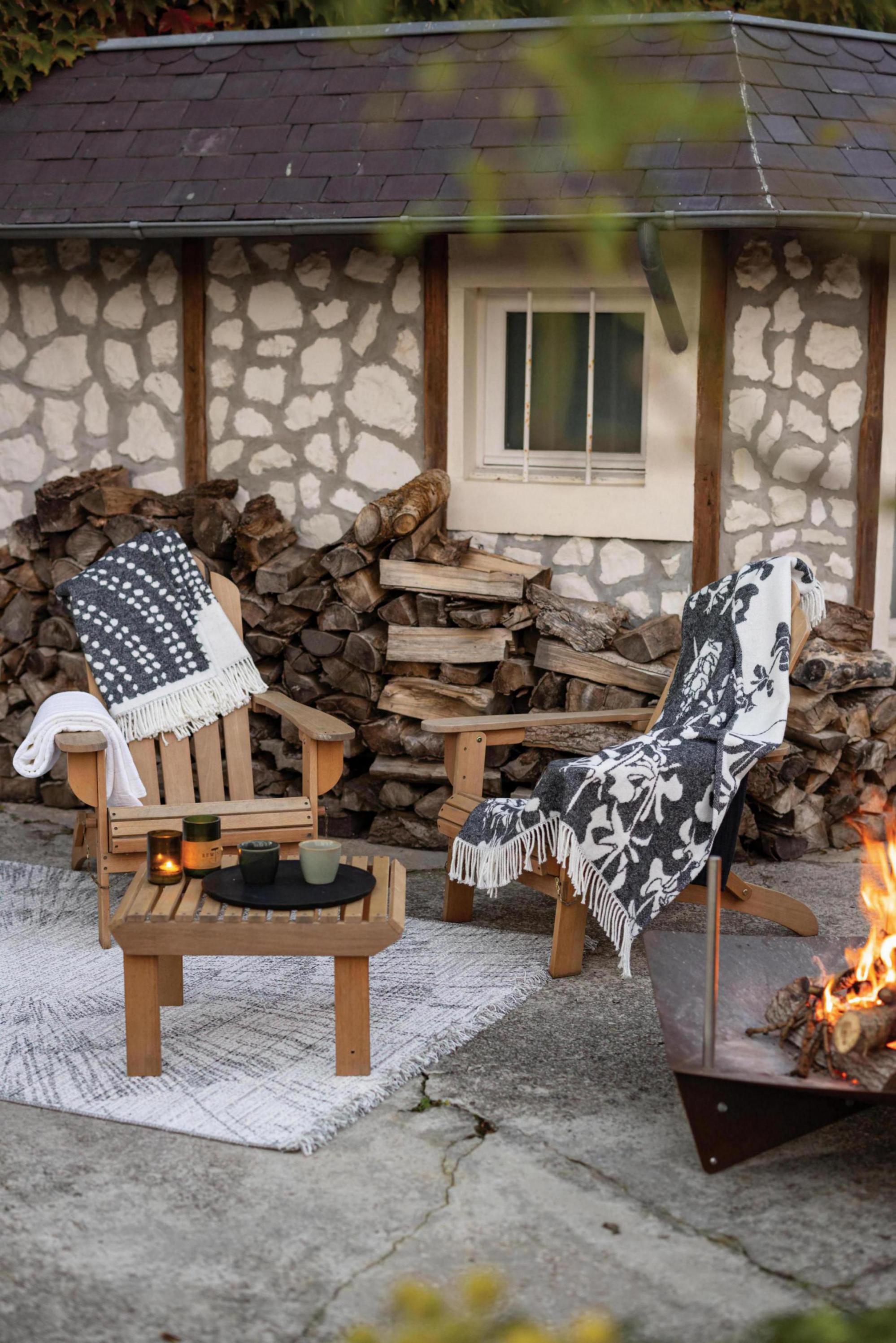 Gerecycleerde plaid Gini Carbone 127 X 160