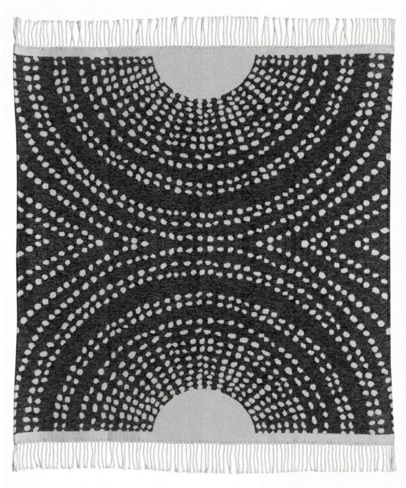 Gerecycleerde plaid Taina Carbone 127 X 160