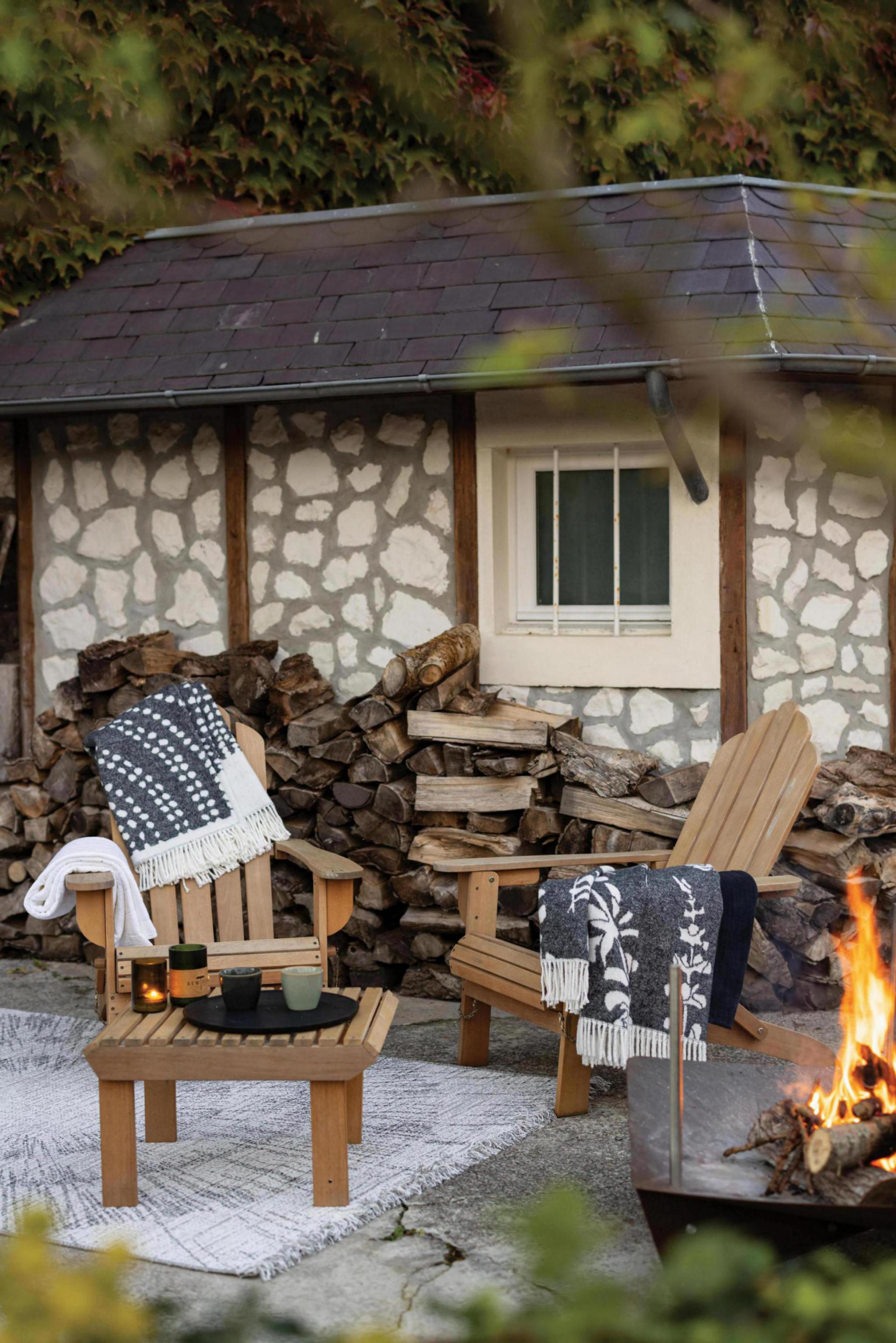 Gerecycleerde plaid Taina Carbone 127 X 160