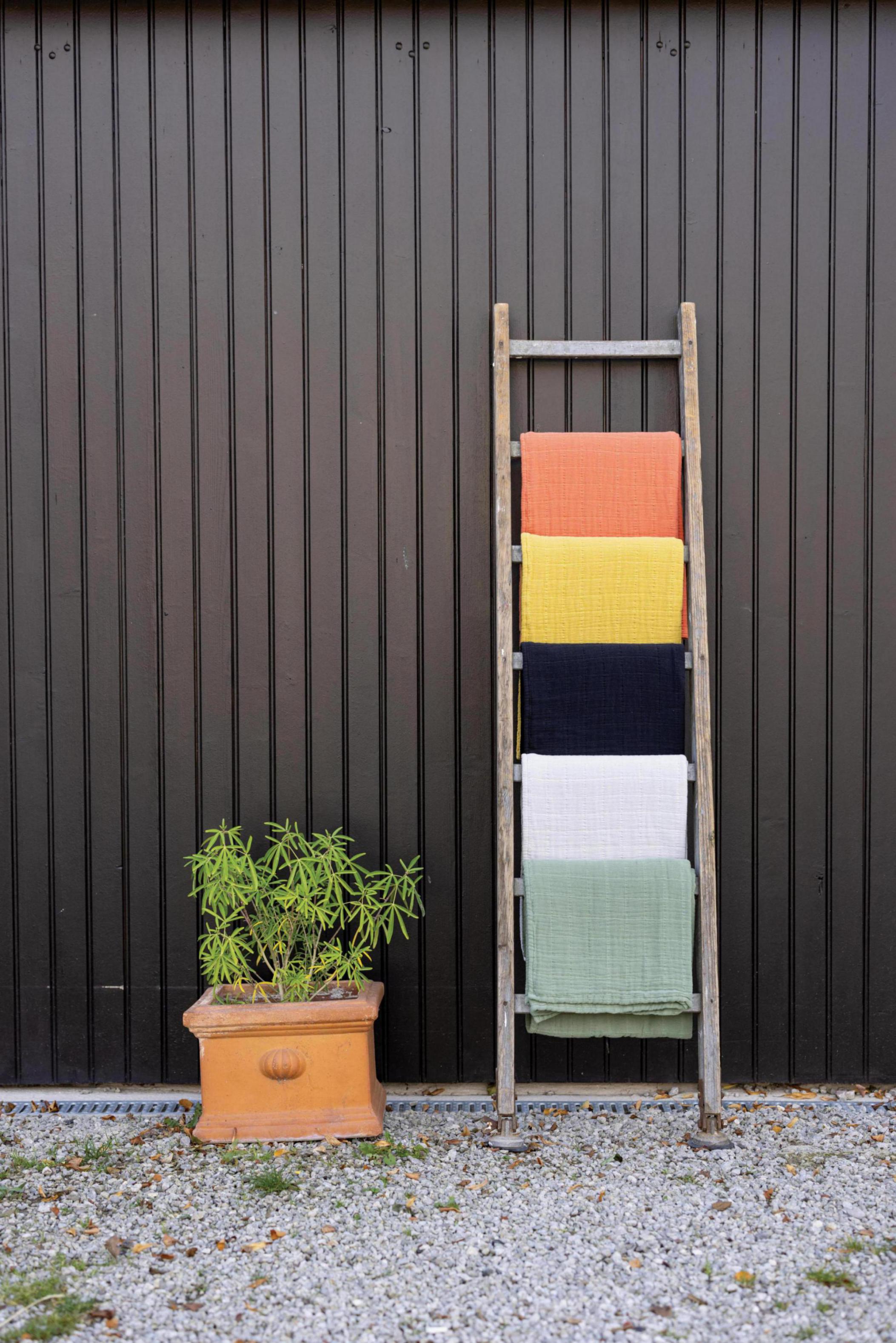 Gerecycleerde plaid Lisa Marmelade 140 X 200