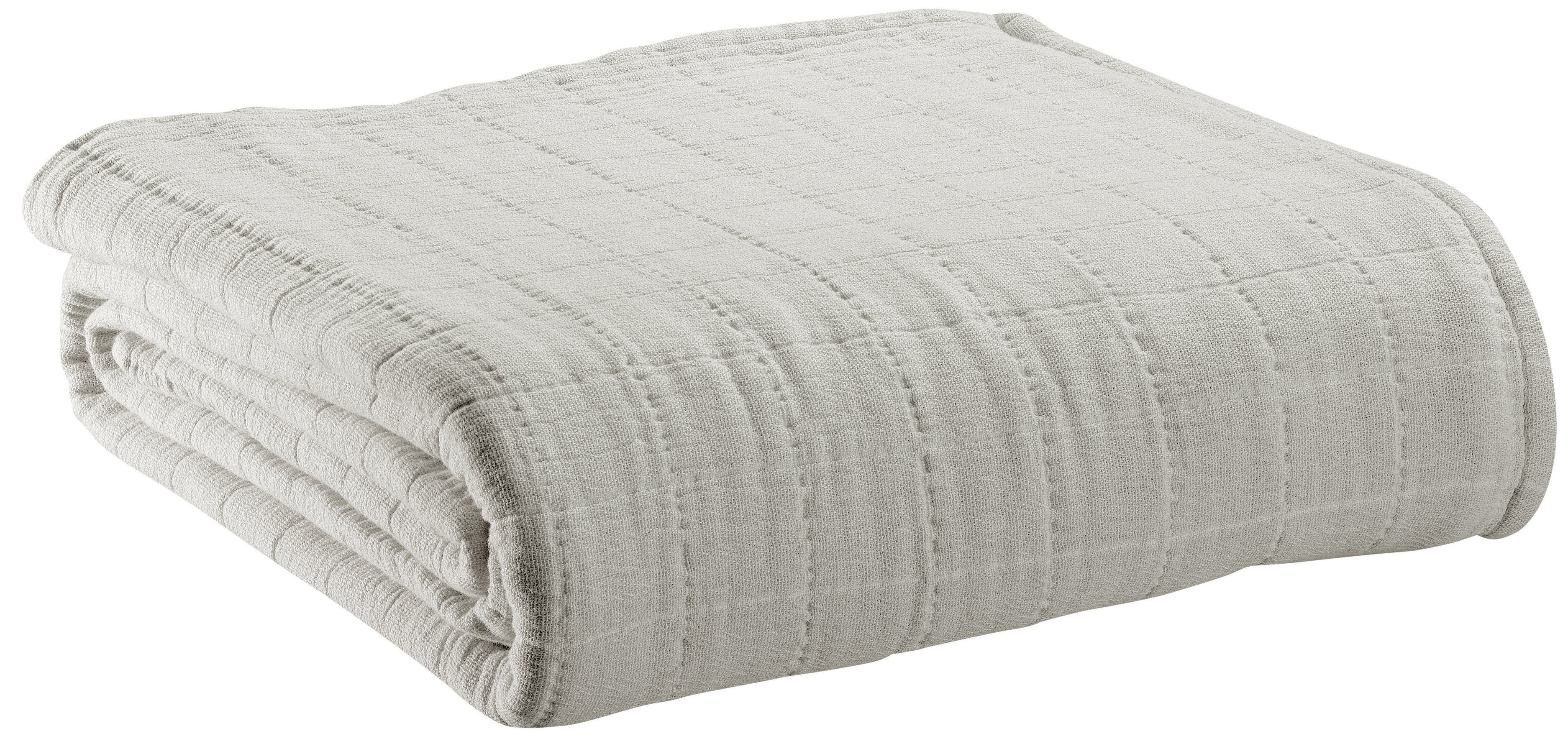 Gerecycleerde plaid Lisa Perle 140 X 200