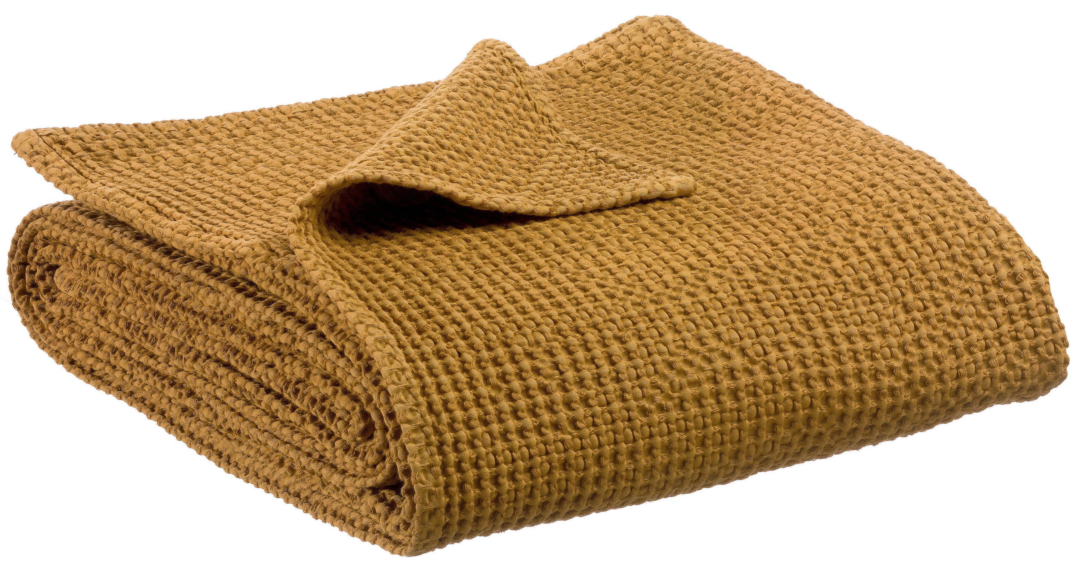 Gerecycleerd plaid Maia Bronze 140 X 200