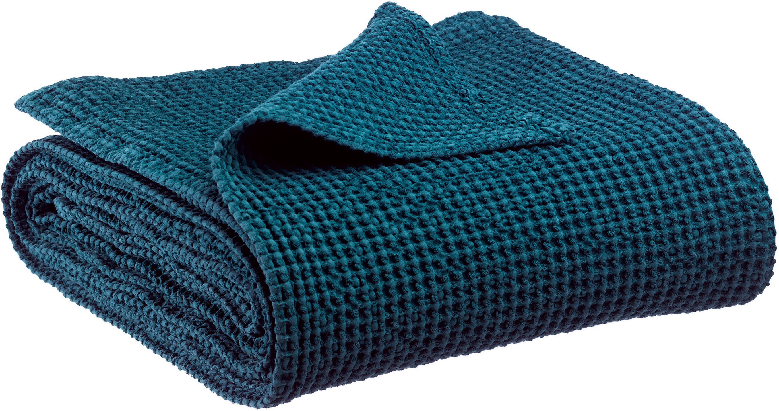 Gerecycleerd plaid Maia Indigo 140 X 200