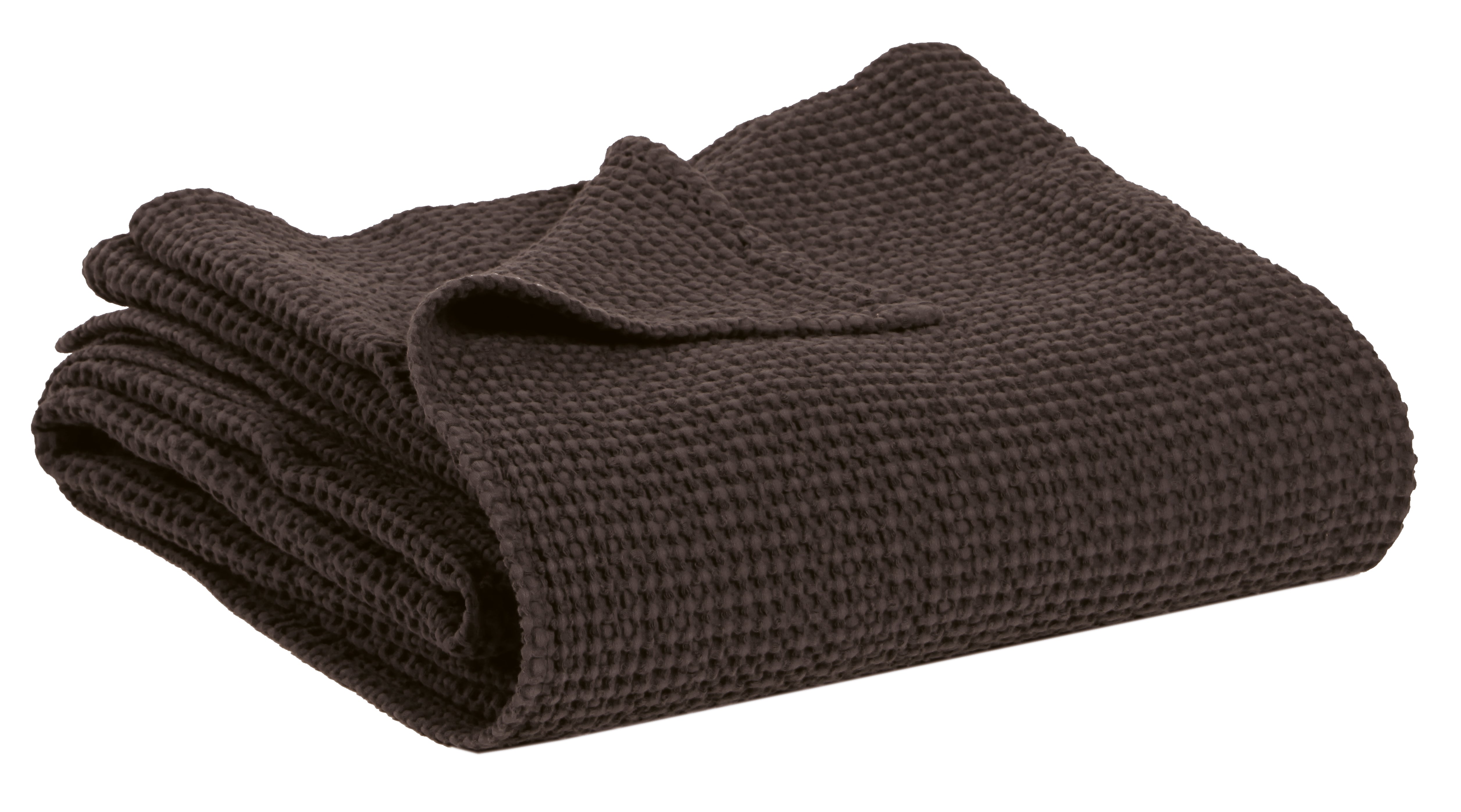 Gerecycleerd plaid Maia Carbone 140 X 200