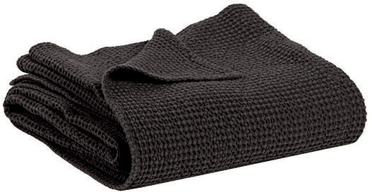 Gerecycleerd plaid Maia Carbone 140 X 200