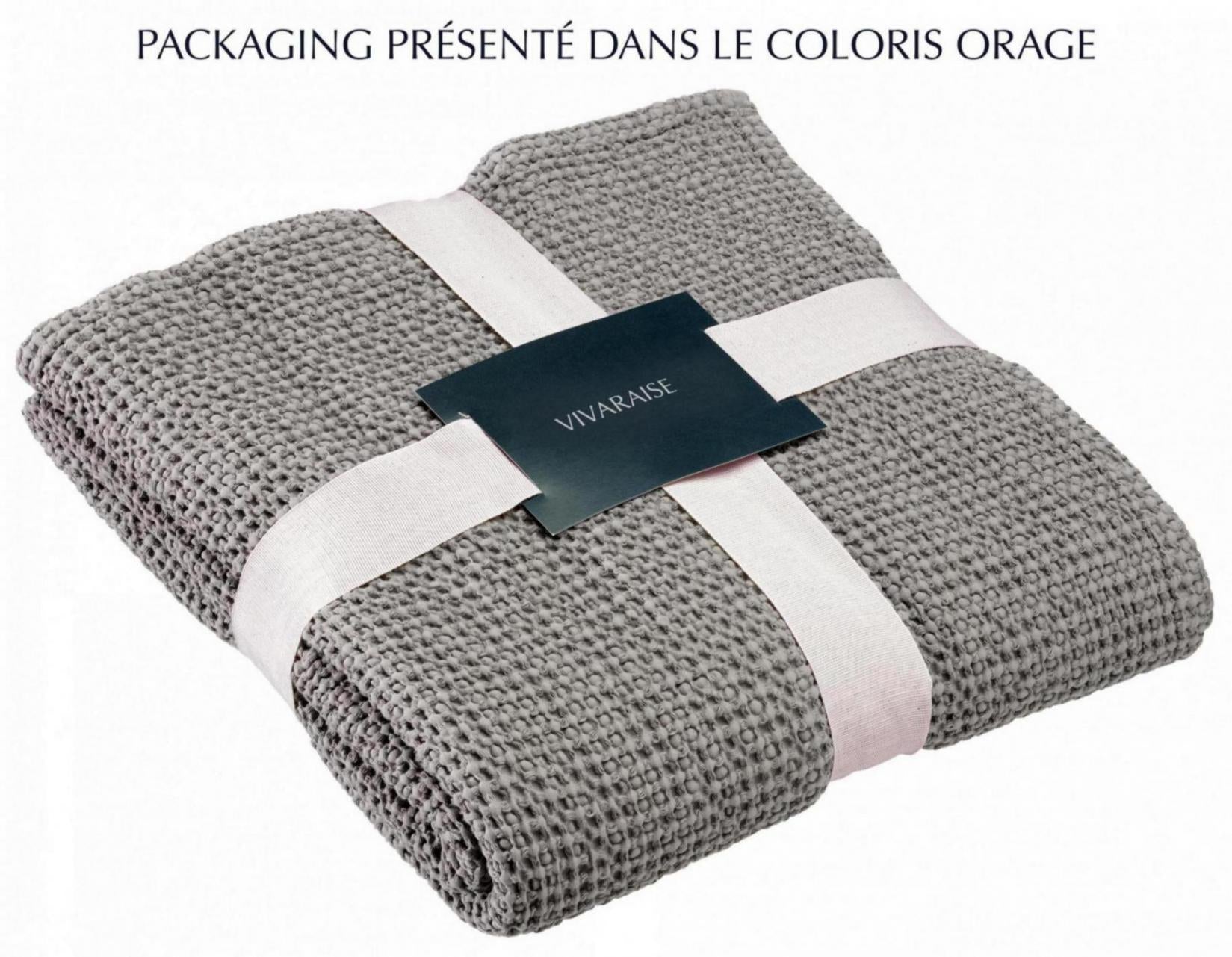Gerecycleerde Maia bedsprei Vert de gris 180 X 260