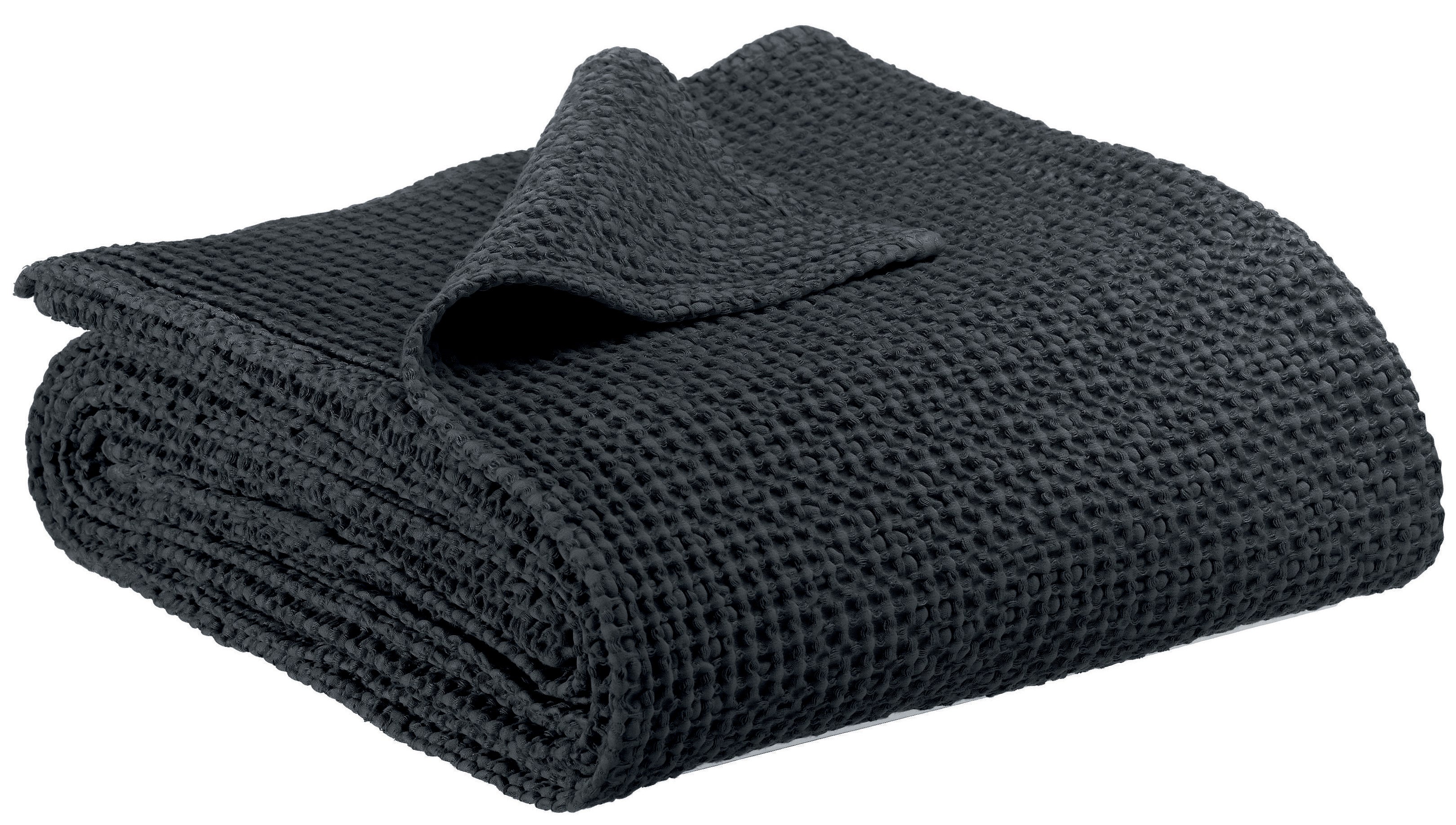 Gerecyclede plaid Maia Caviar 180 X 260