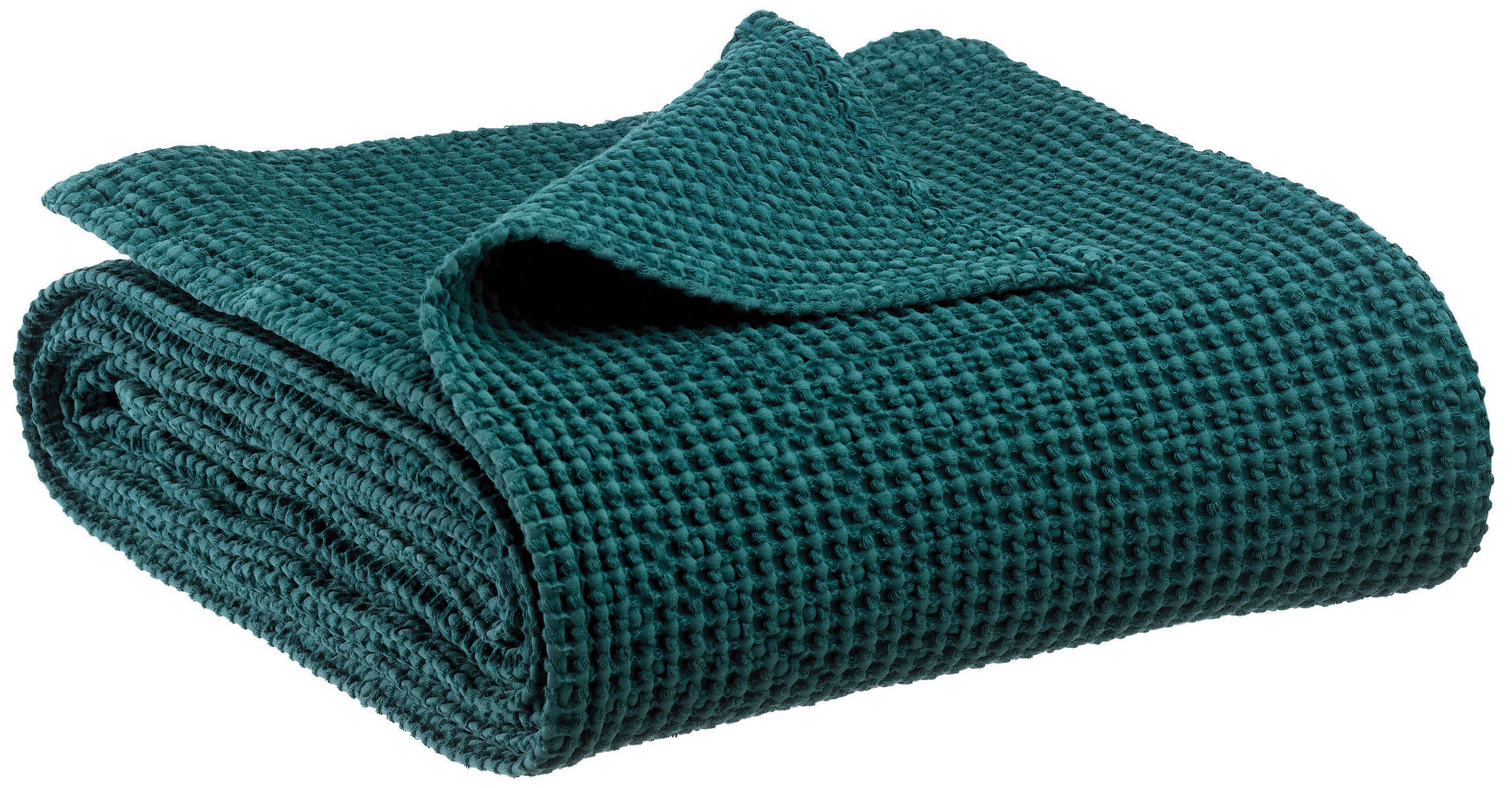 Gerecyclede plaid Maia Pétrole 240 X 260