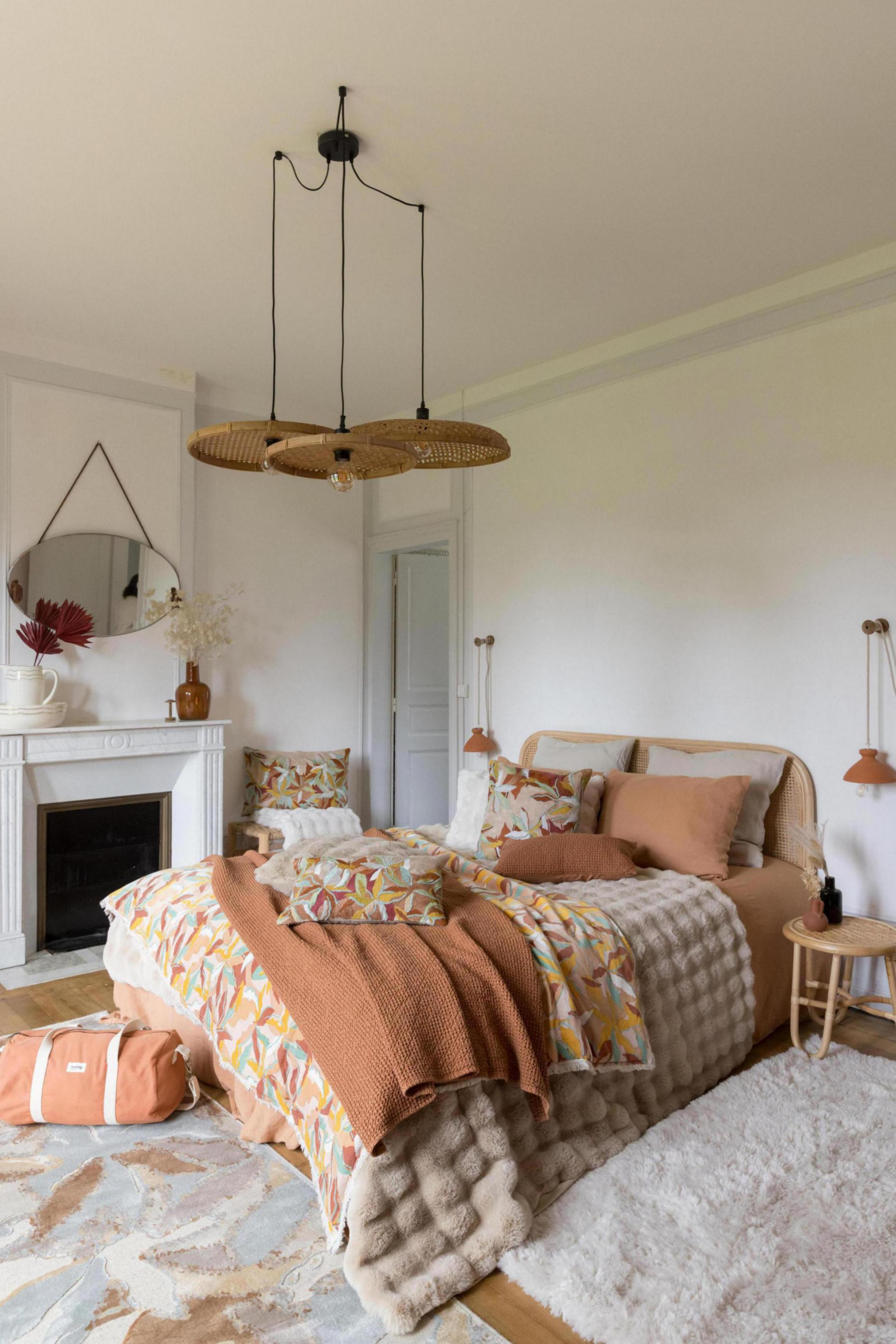 Gerecycleerde plaid Maïa Cuivre 240 X 260