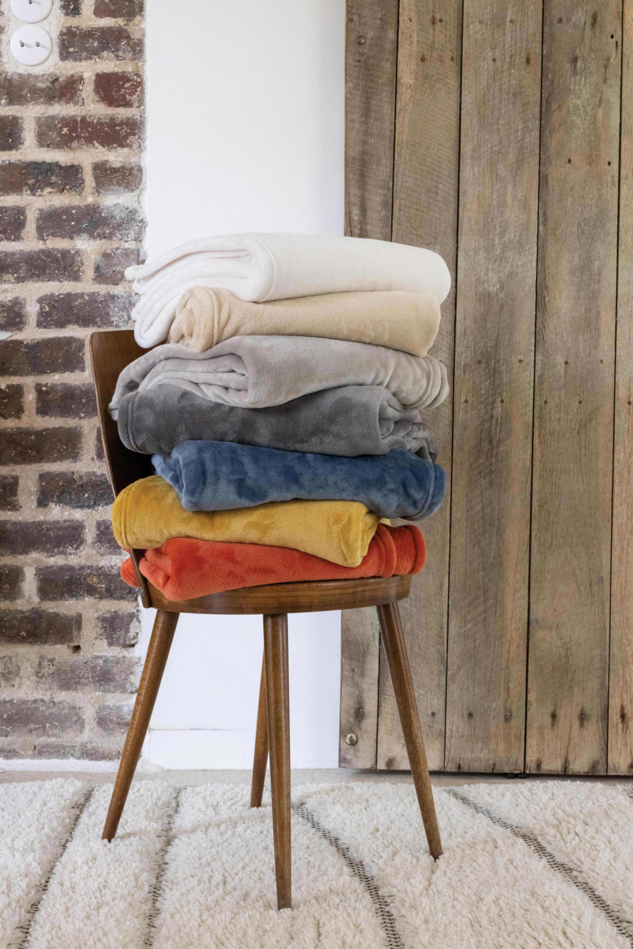 Gerecycleerde plaid Theo Naturel 130 X 160