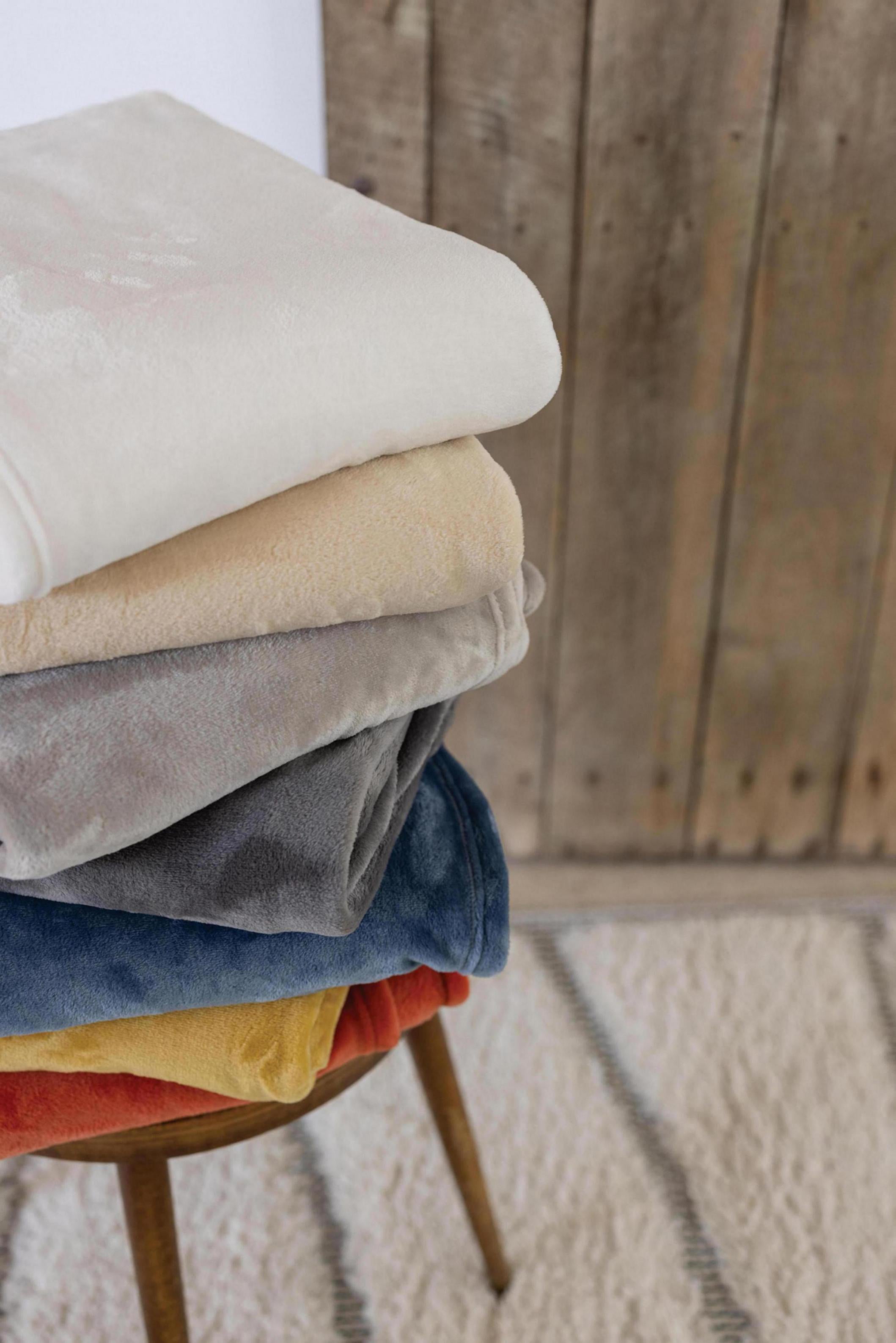 Gerecycleerde plaid Theo Perle 130 X 160