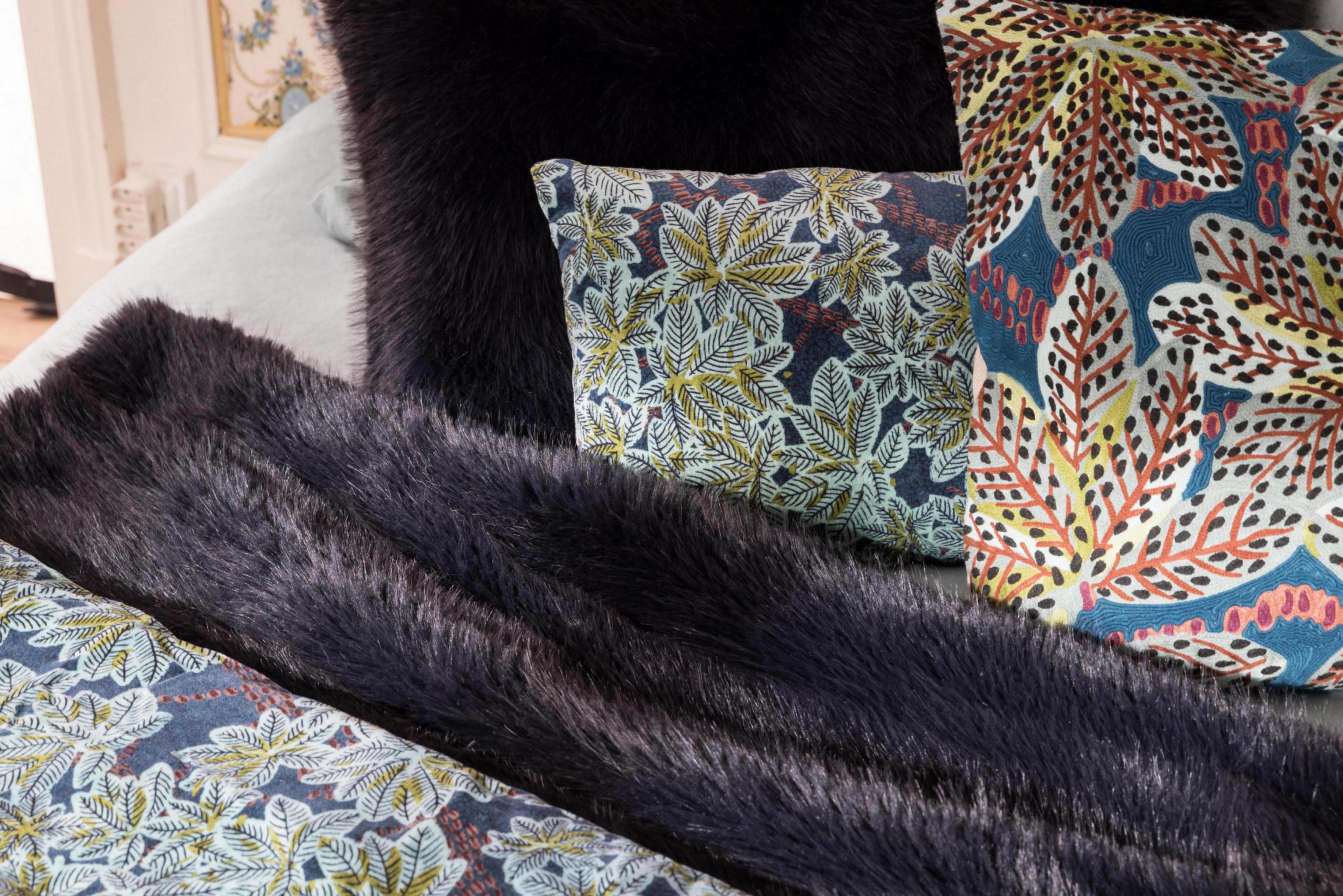 Gerecycleerd plaid Nolan Caviar 130 X 170