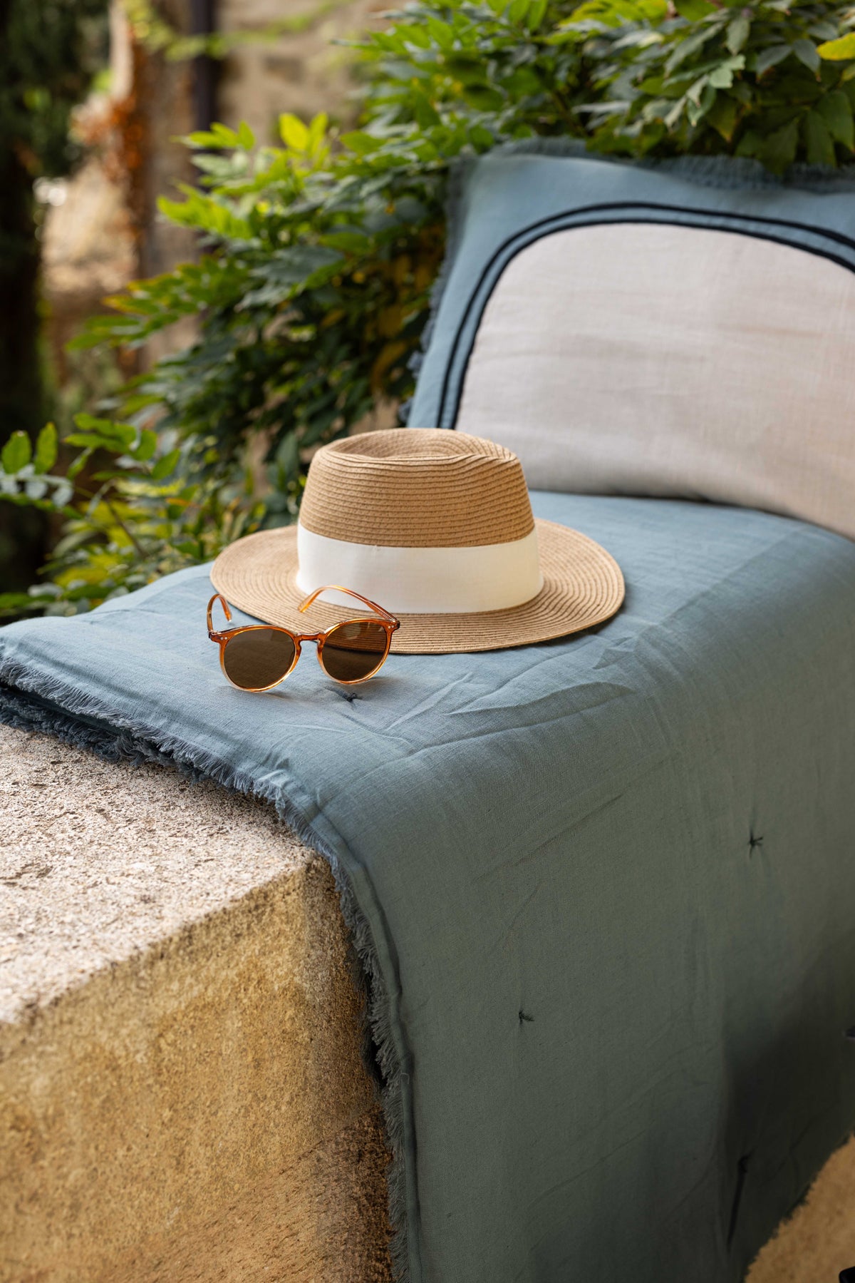 Effen plaid Laly Prusse 135 X 200