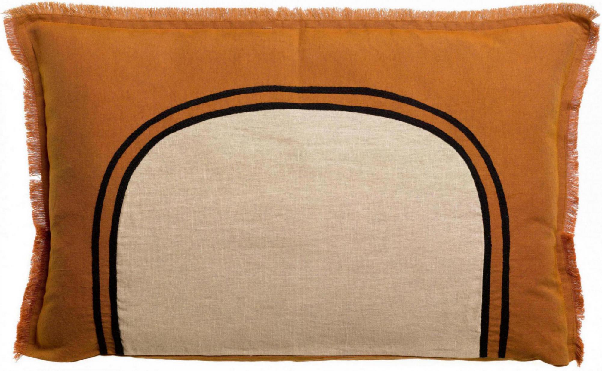 Tweekleurig kussen Laly Bicolore Cuivre 40 X 65