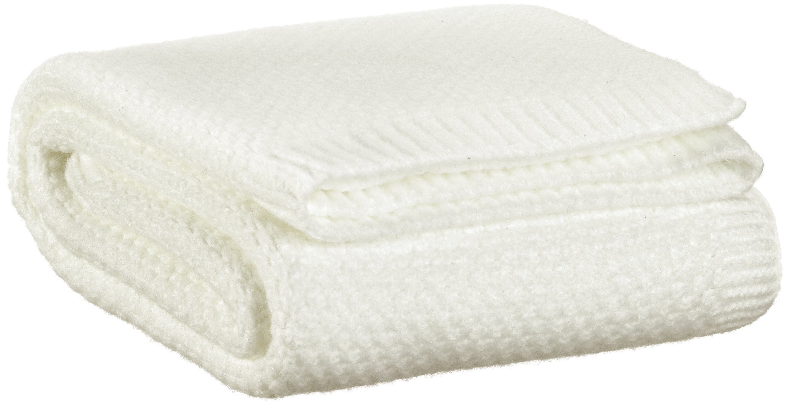 Gebreide gerecycleerde plaid Danilo Neige 130 X 160