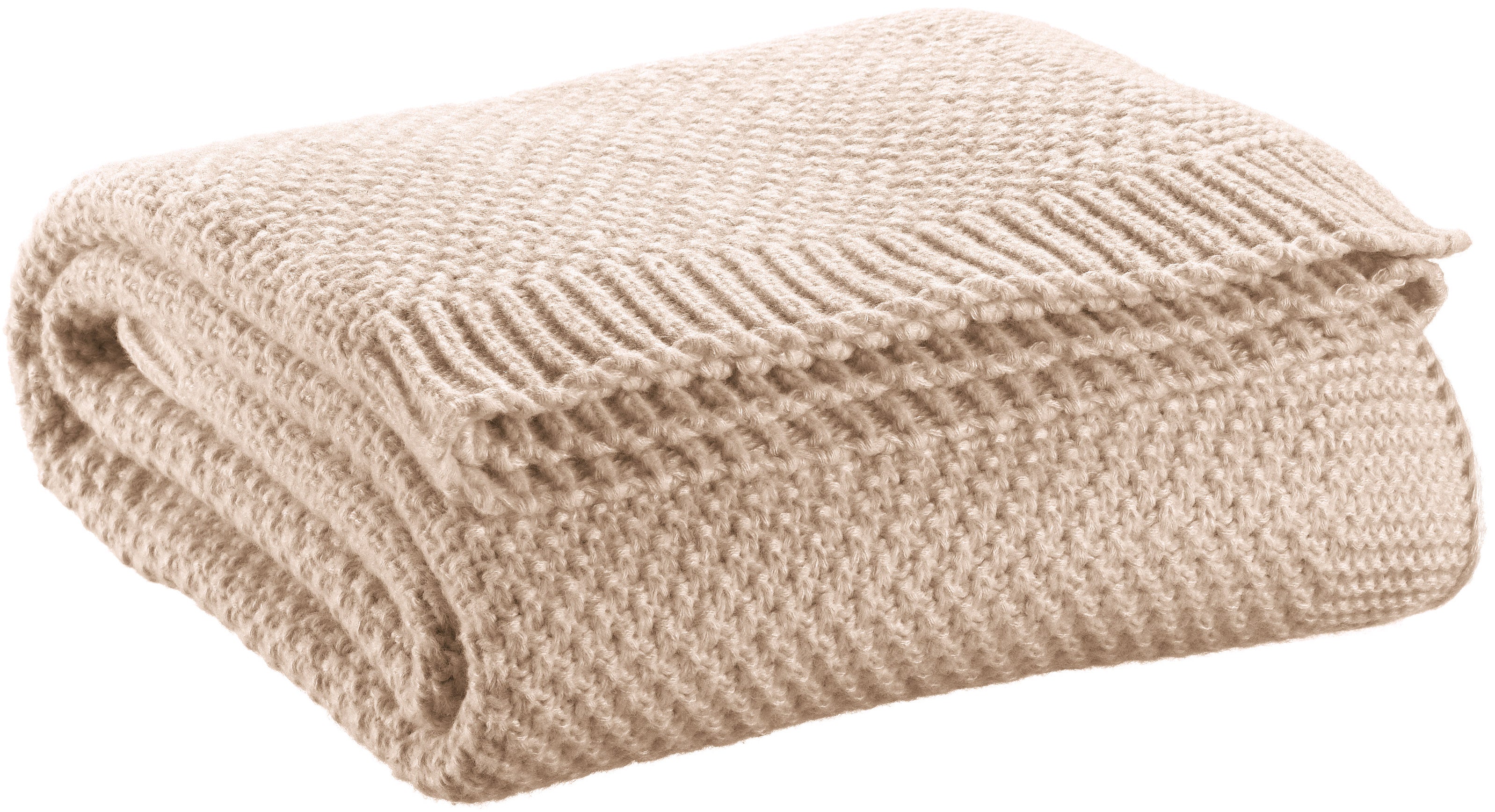 Gebreide gerecycleerde plaid Danilo Lin 130 X 160