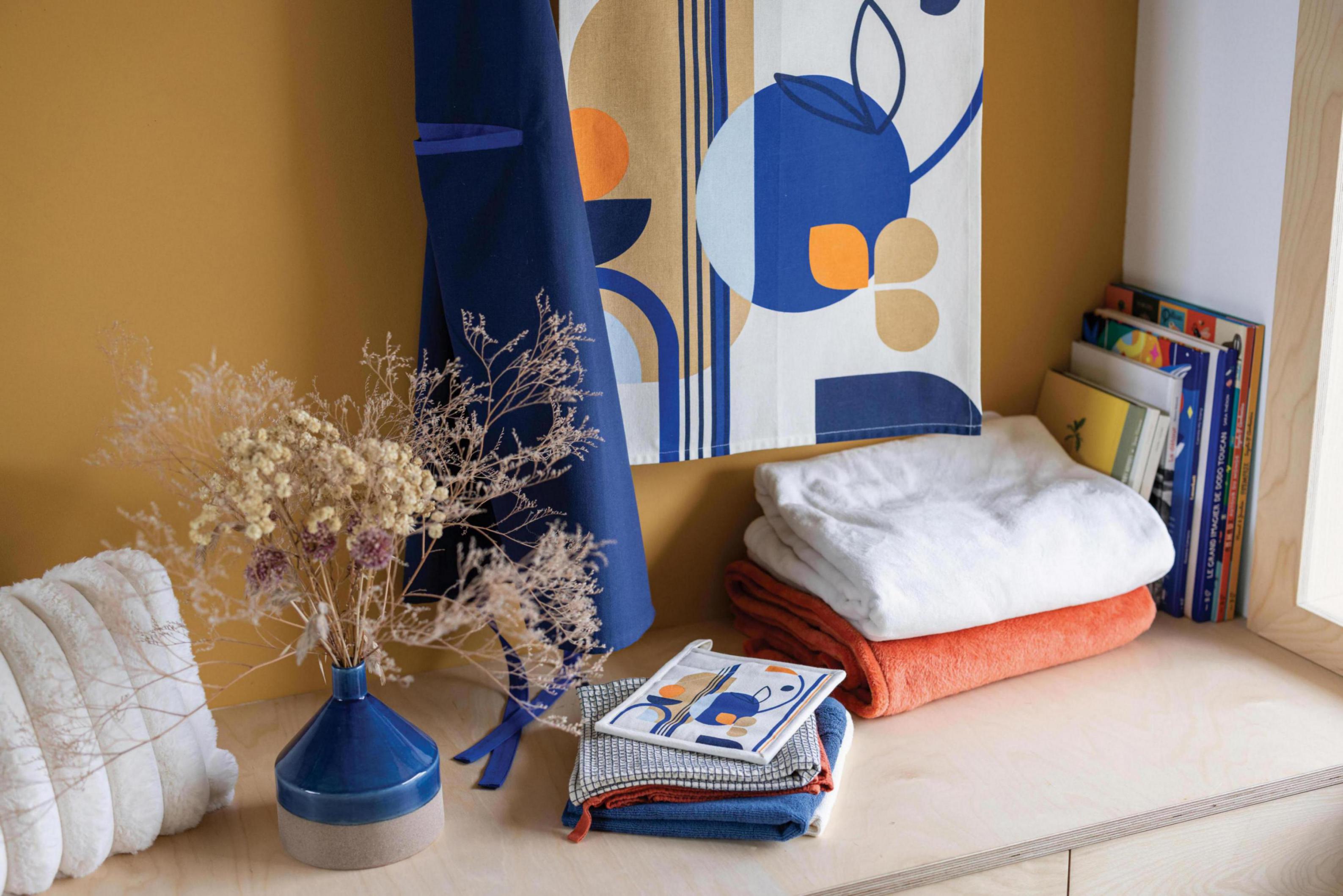 Titouan keukenschort Bleu 72 X 85