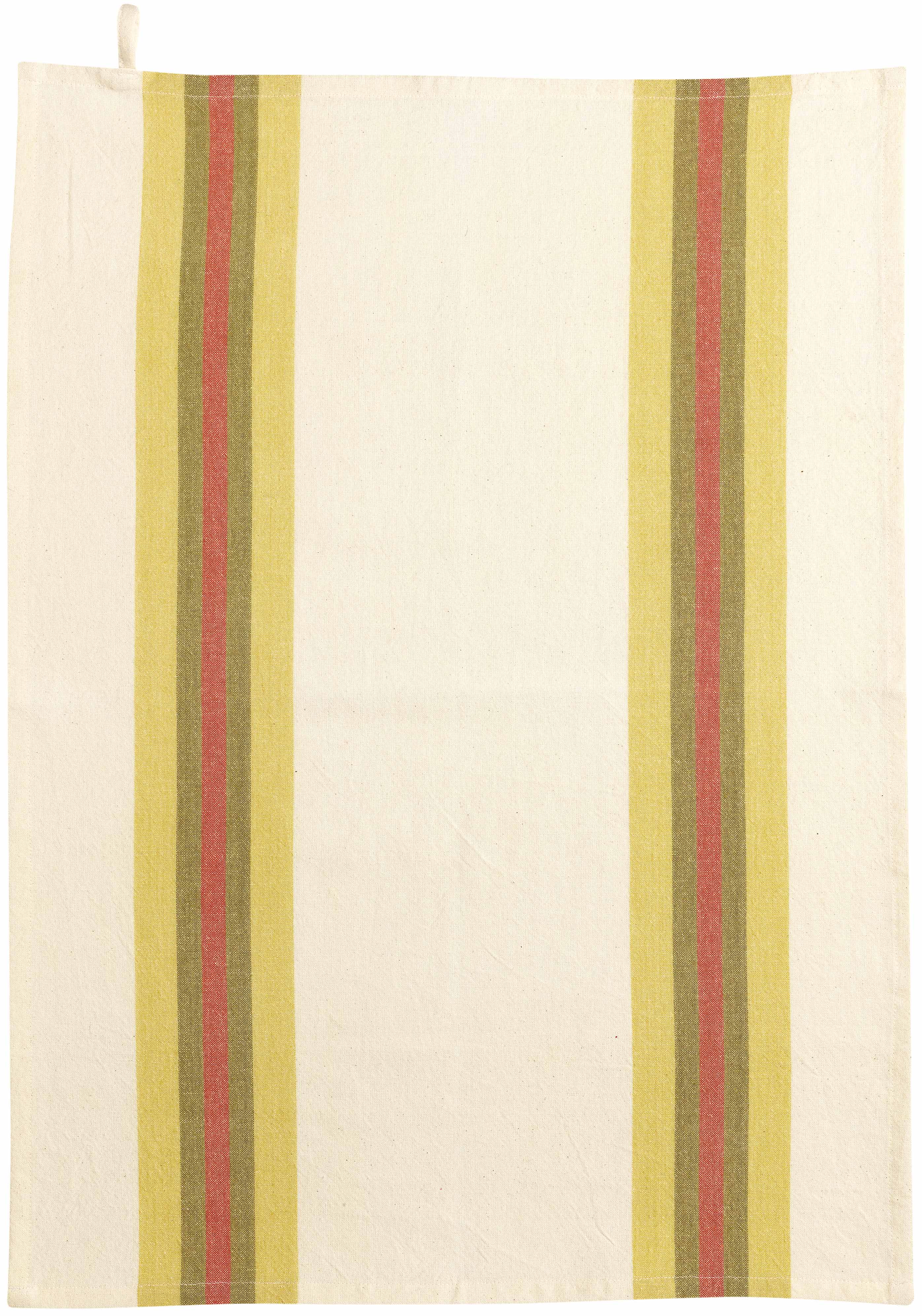 Gerecycleerde theedoek Yuna Curry/Naturel 50 X 70