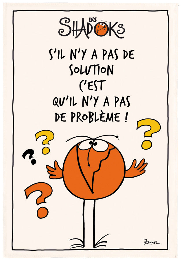 Theedoek Shadok Sans solution Écru 48 X 72