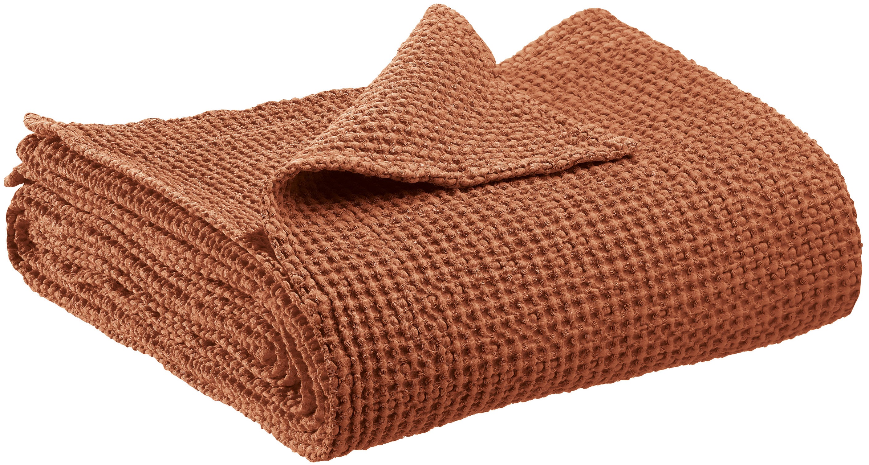 Gerecycleerde plaid Maïa Cuivre 260 X 260