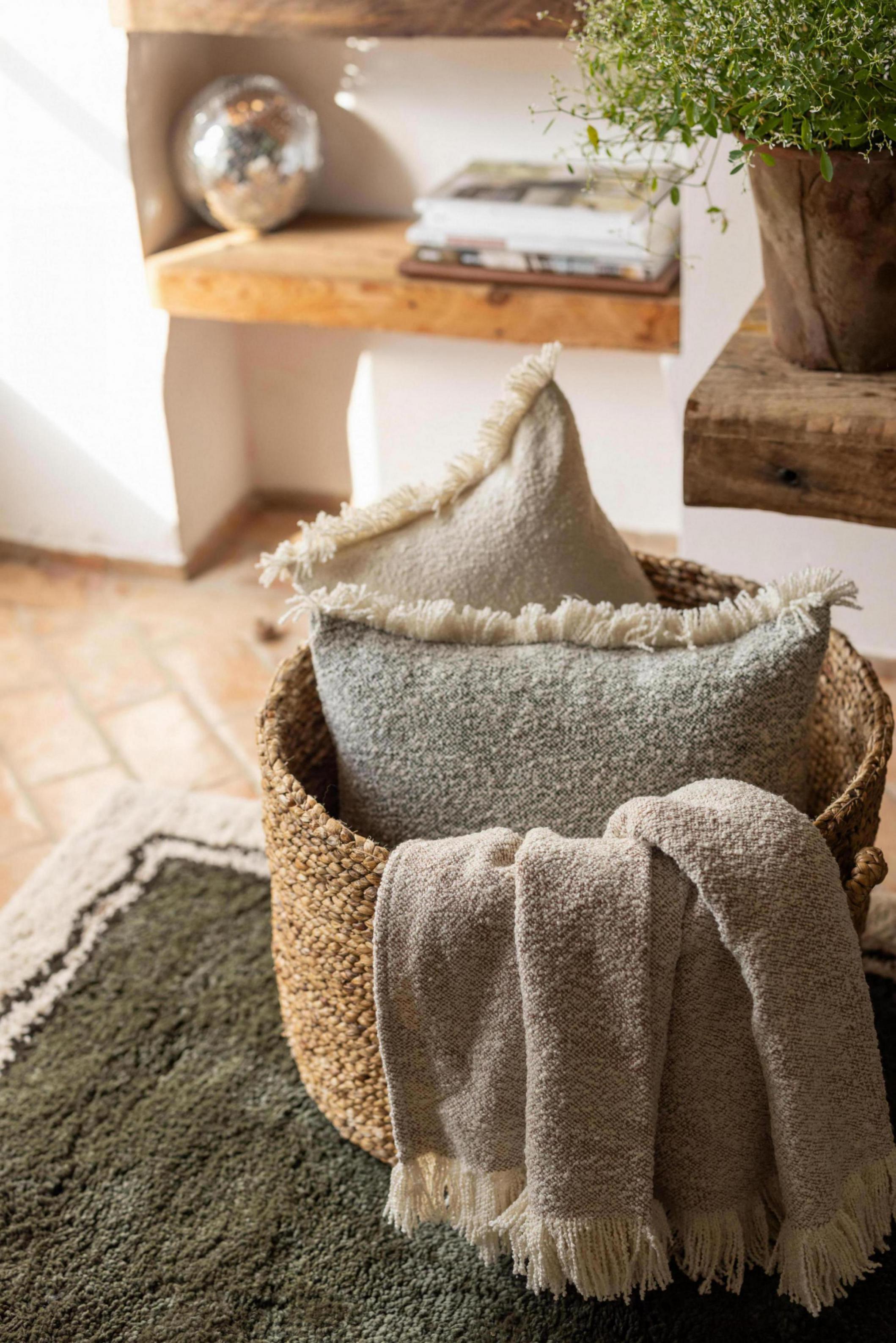 Gemêleerde plaid Jane Cacao 130 X 160