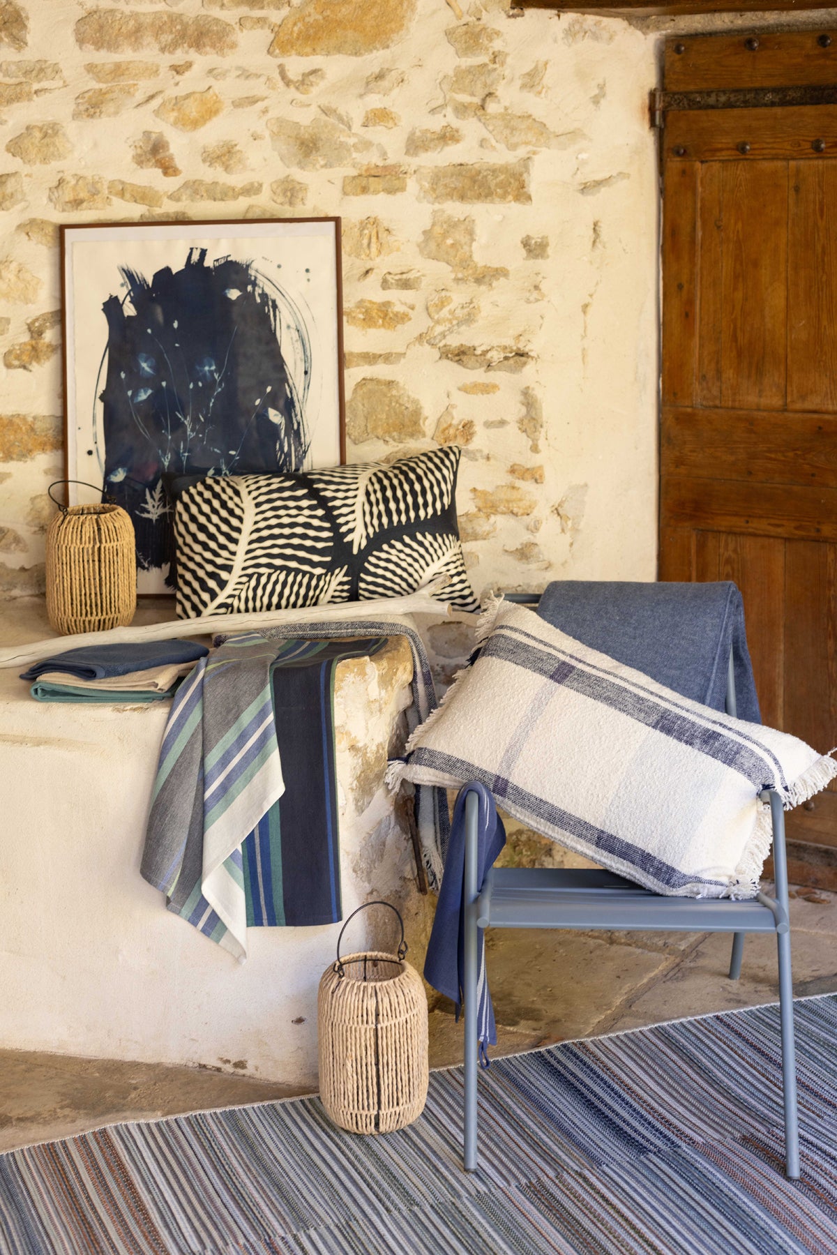 Jacquard kussen Jane Multi Marine 40 X 65