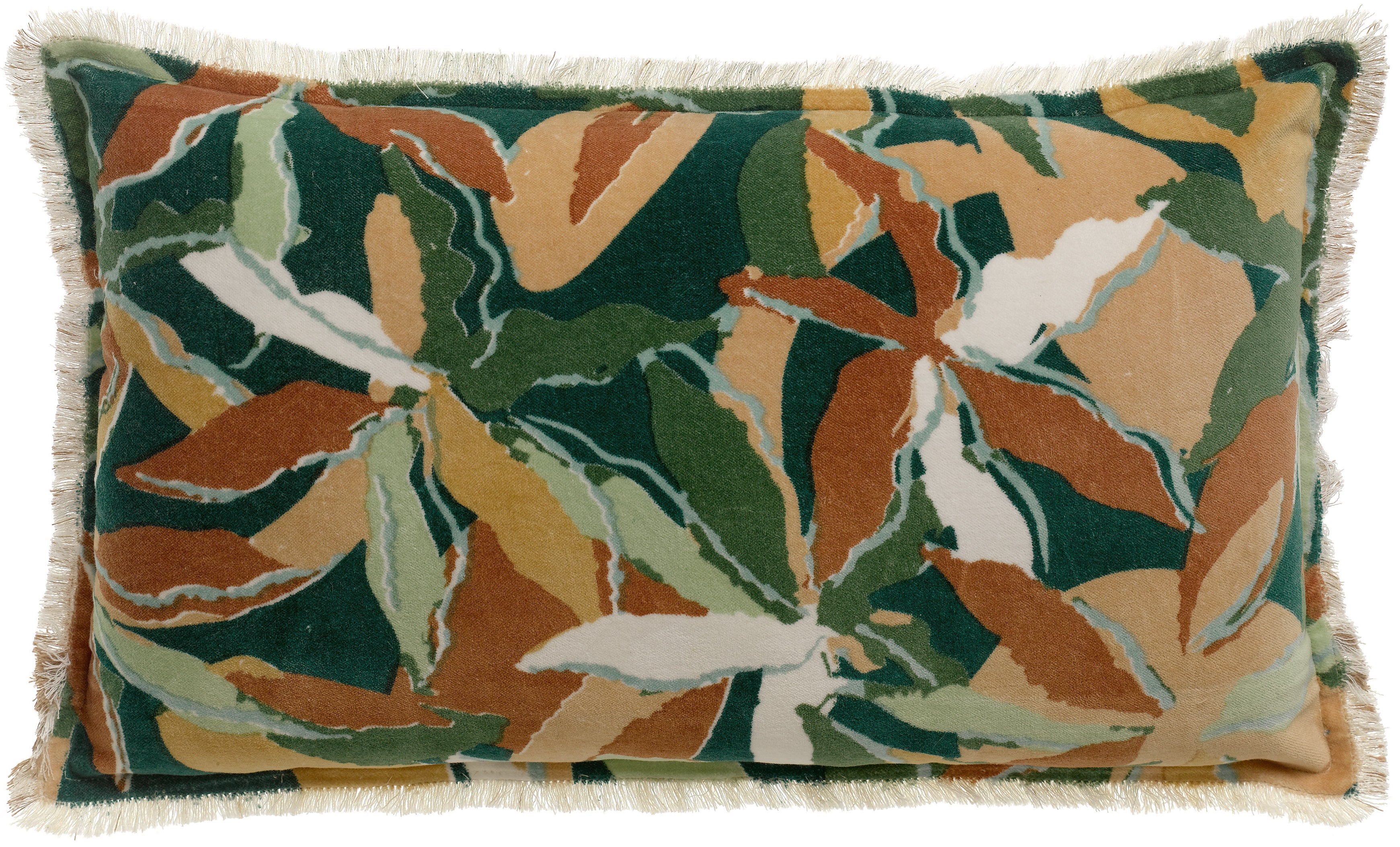 Alina bedrukte kussen Pétrole 30 X 50