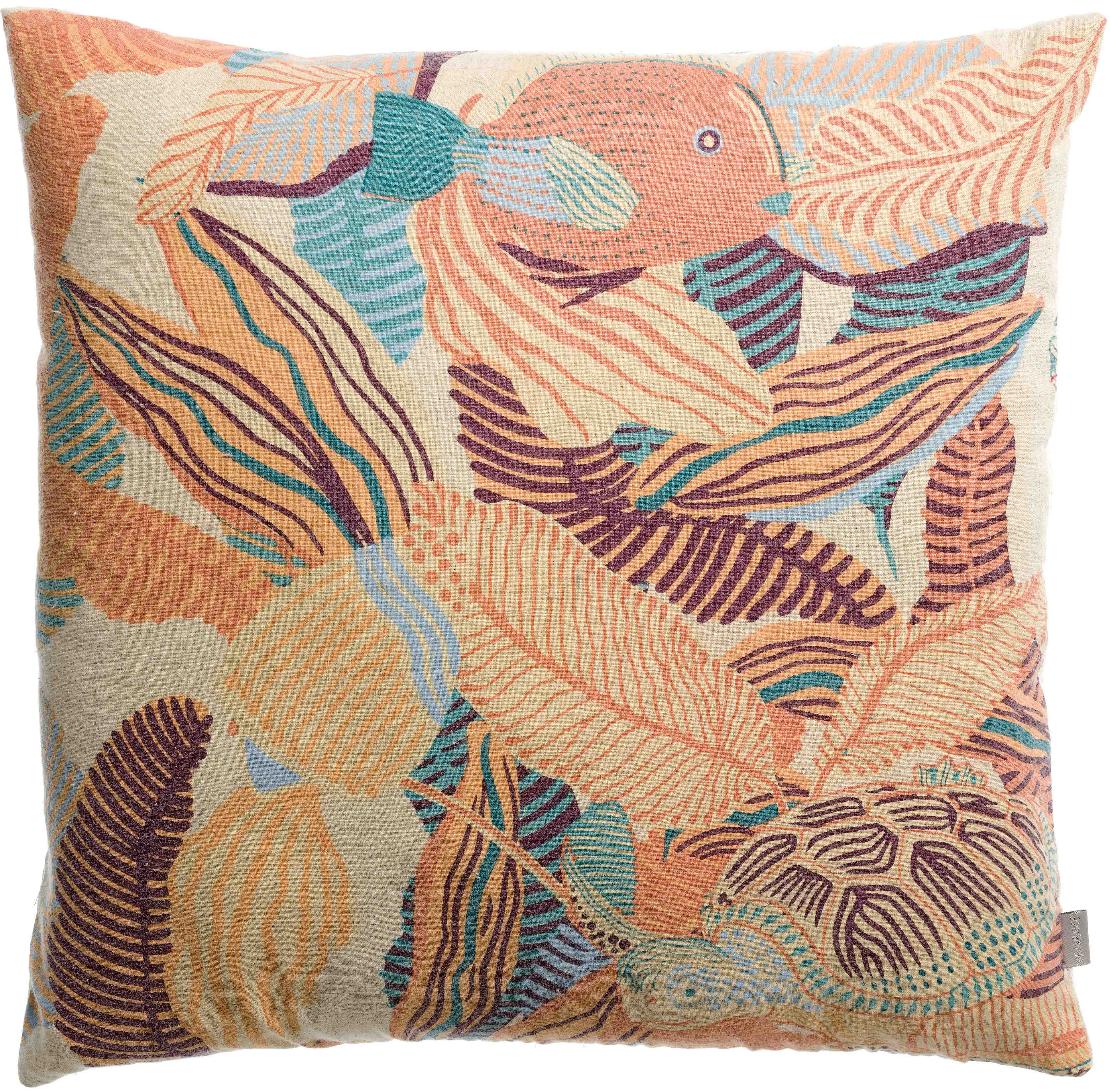 Dori bedrukt kussen Papaye 45 X 45