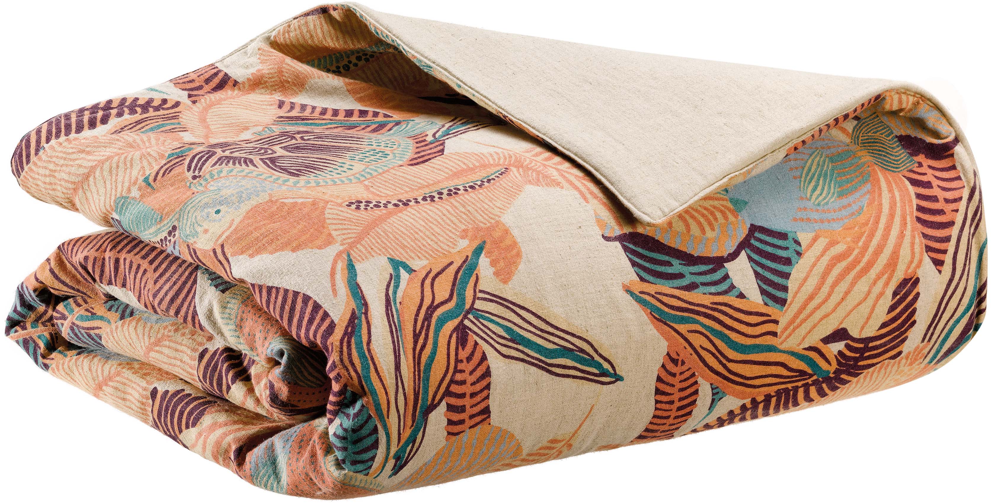 Dori bedrukte plaid Papaye 135 X 200