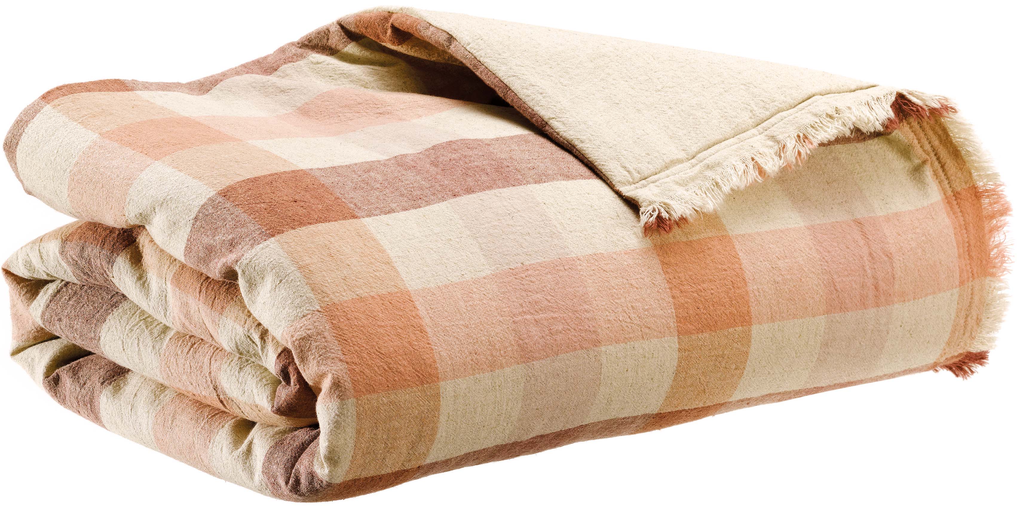 Kate bedrukt plaid Terracotta 135 X 200