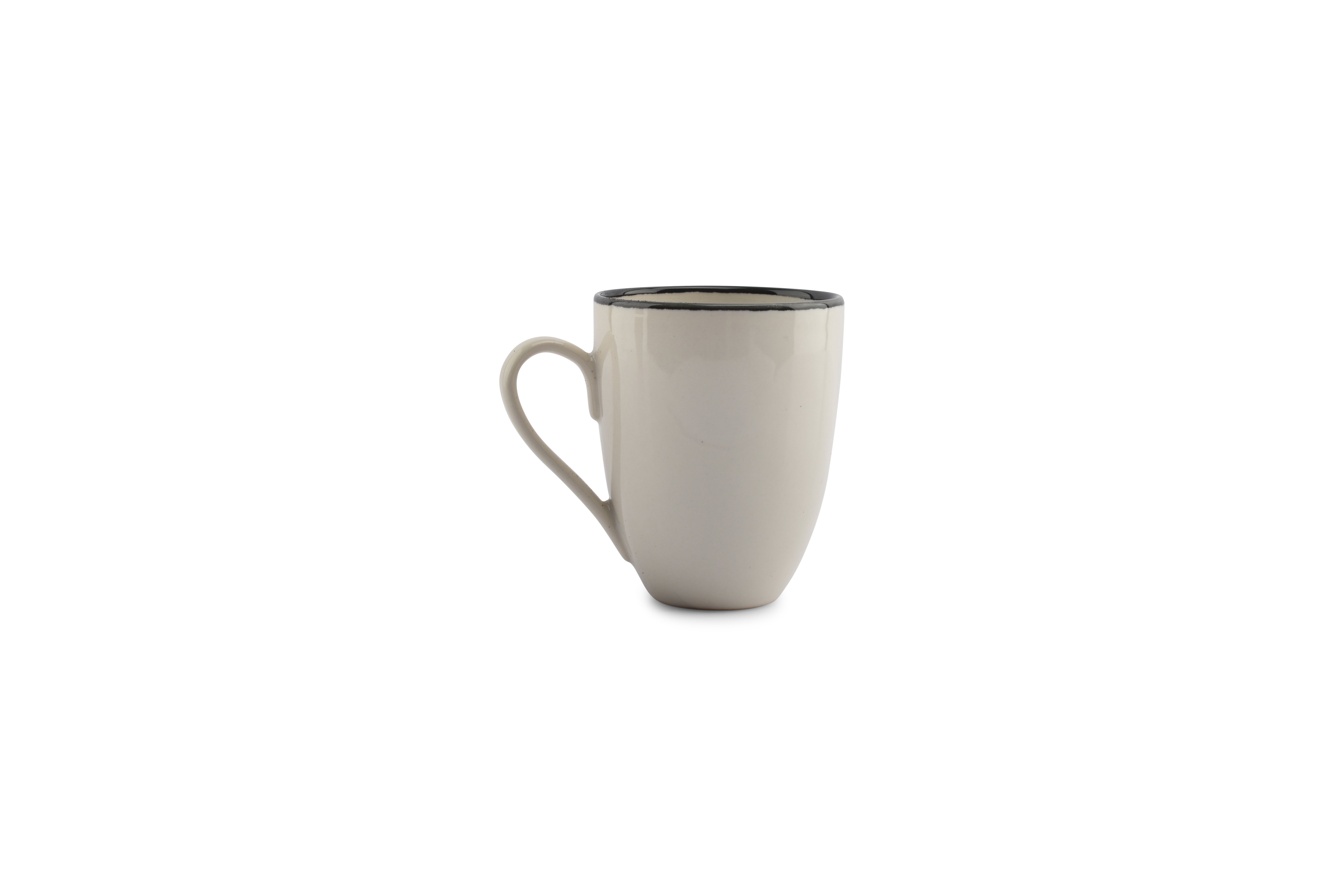 Beker 35cl wit/zwart Gravel