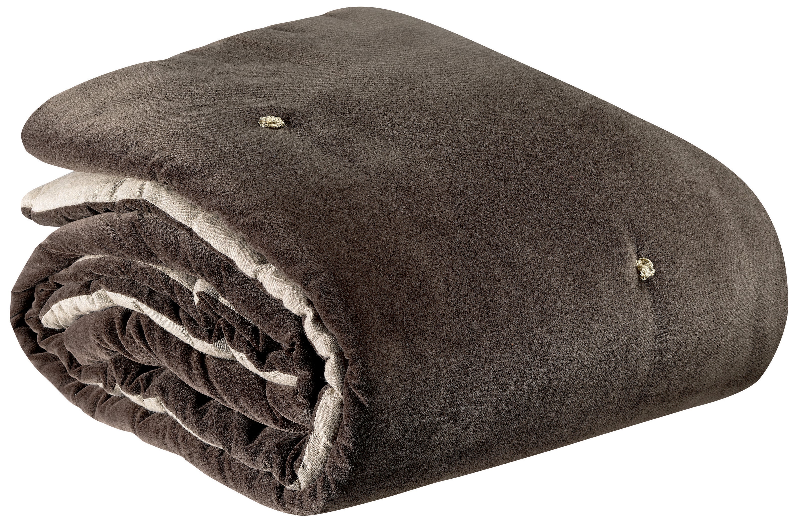 Elise dekentje met stropdas Cacao 140 X 200