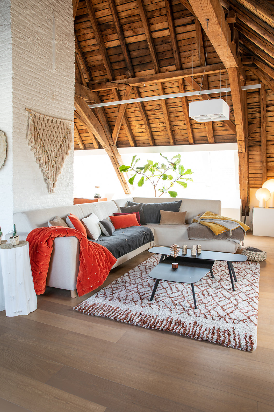 Elise dekentje met stropdas Cacao 140 X 200