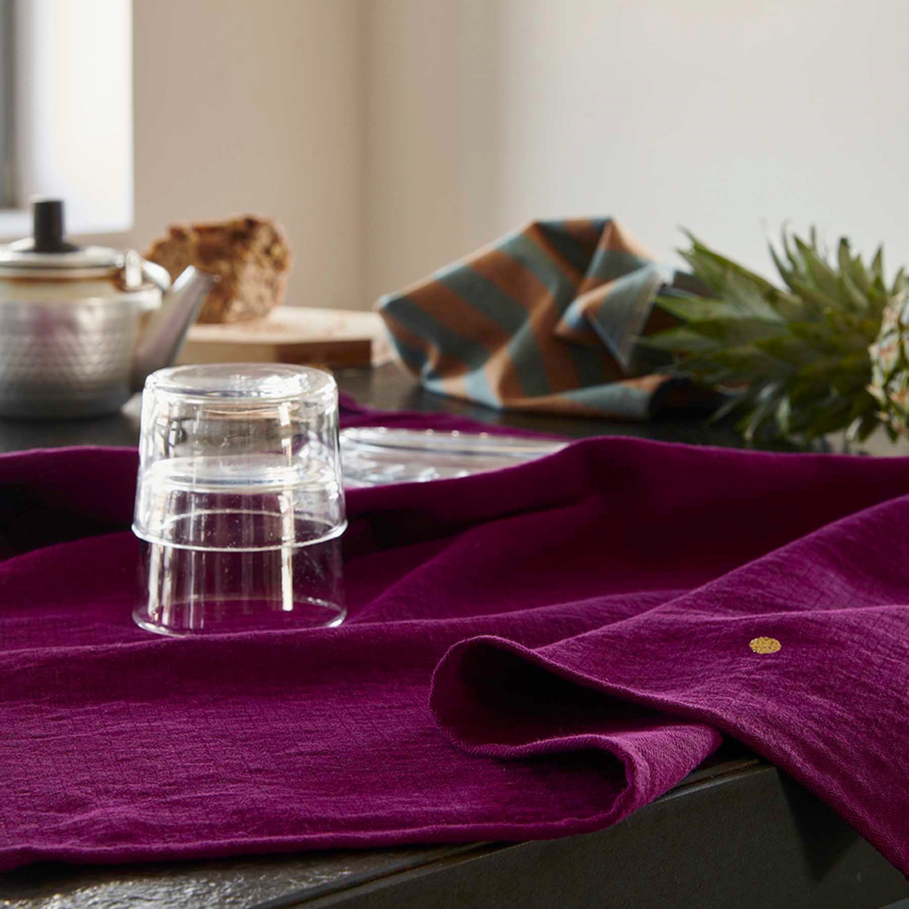 Theedoek Marcel Purple rain 80 X 50