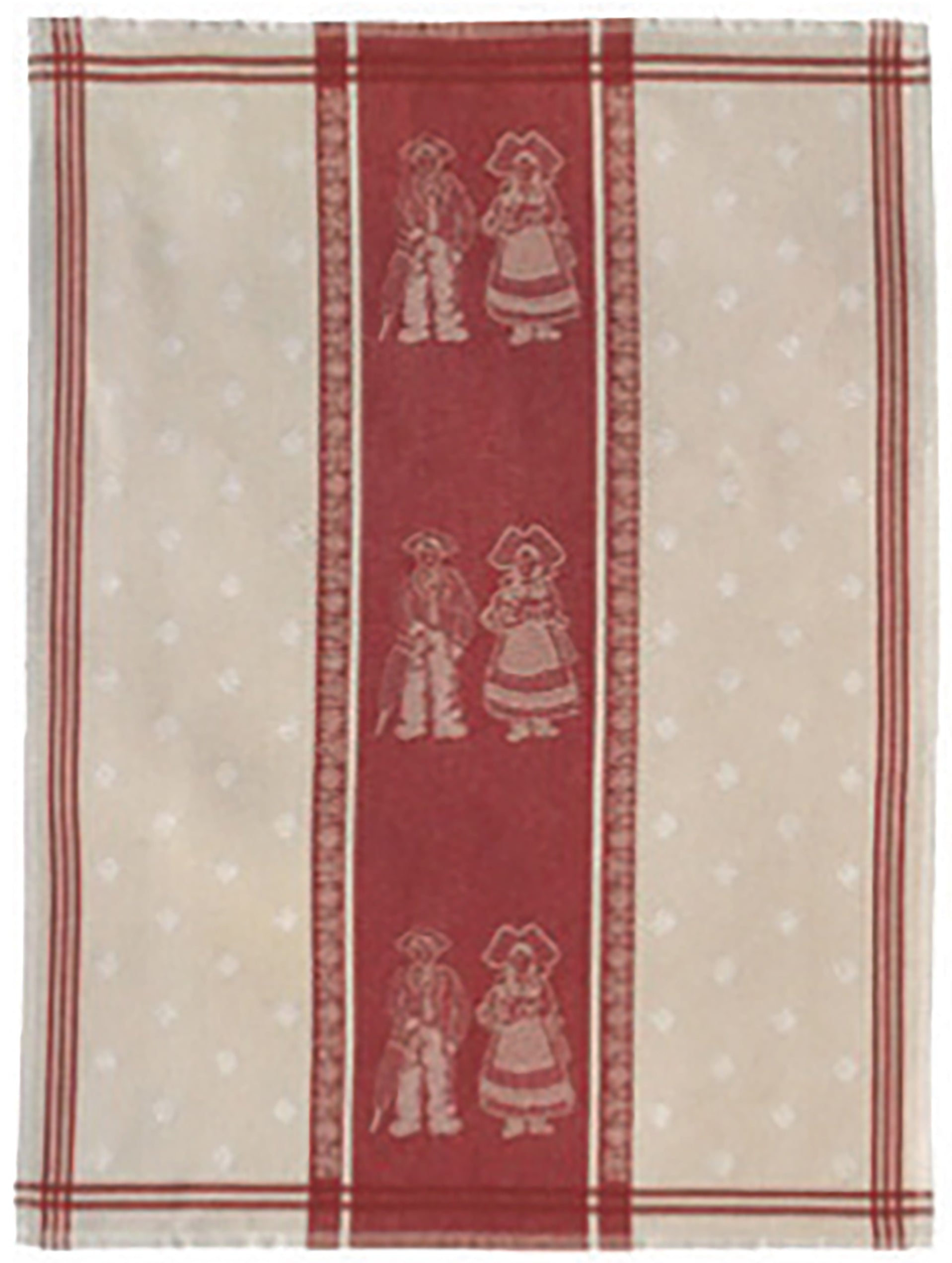 Jacquard theedoek Petit coeur Ficelle 70 X 50