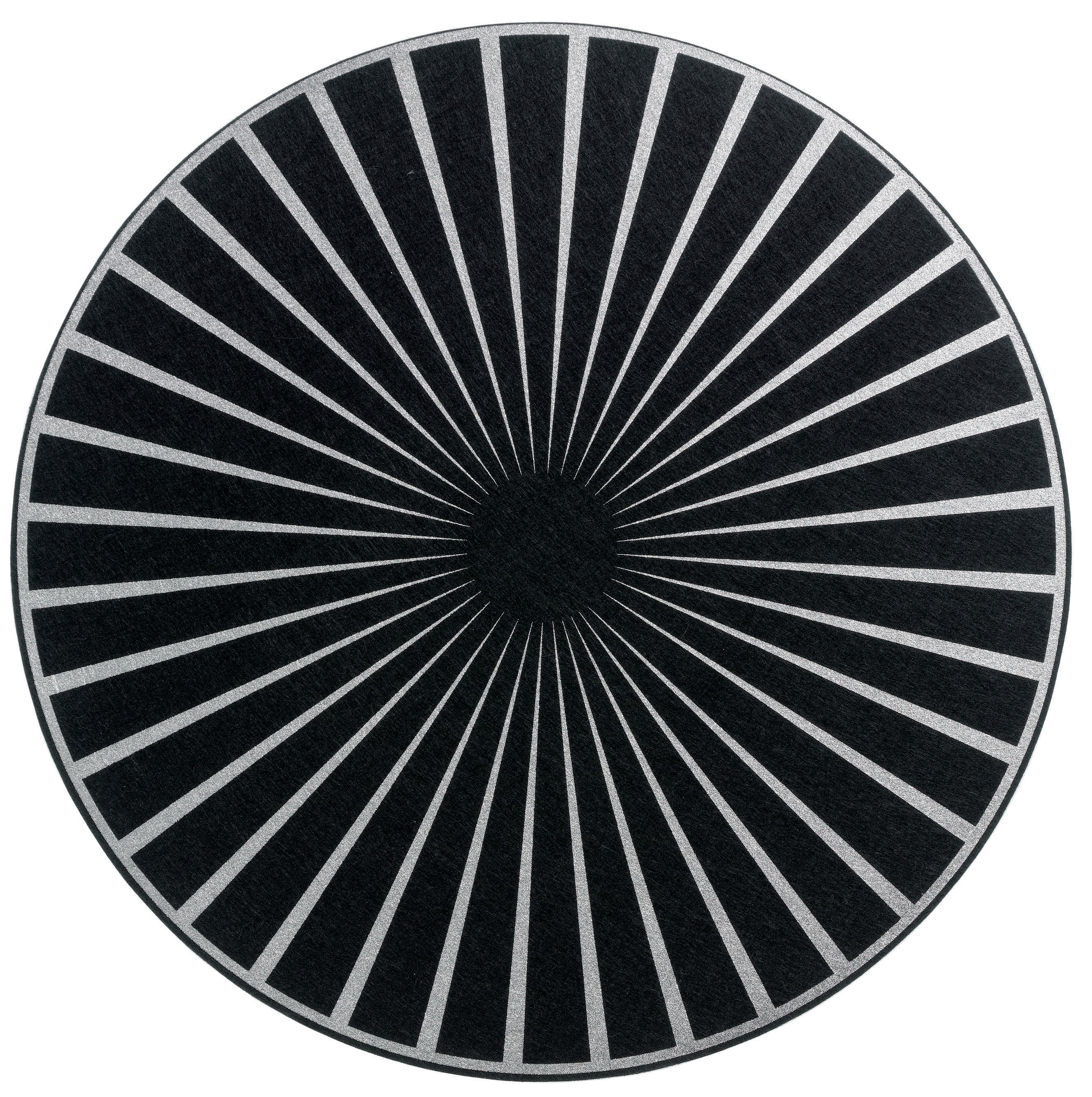 Raini vilt placemat set Noir/Argent Diameter 40