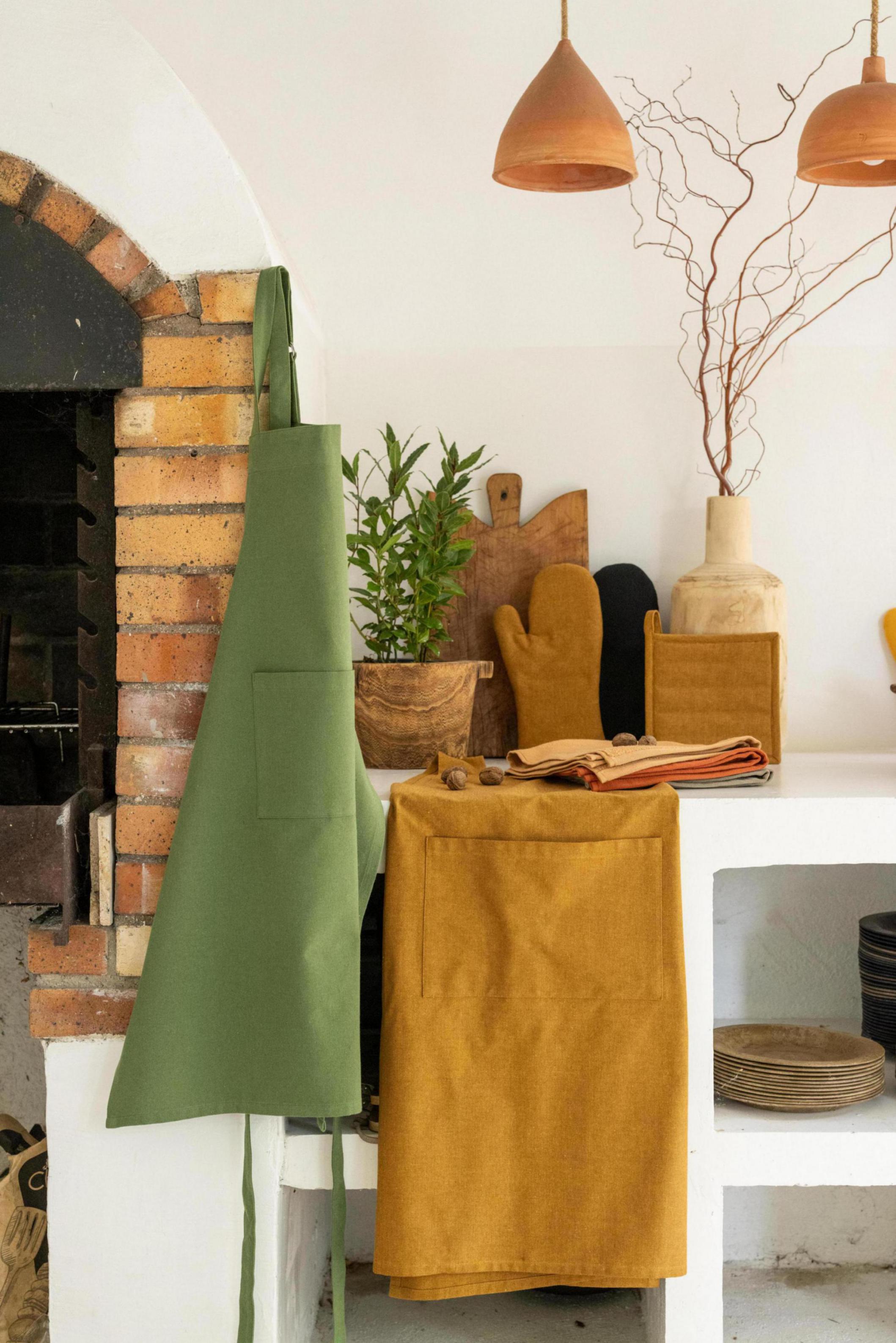 Gerecycleerde ovenwant en pannenlap Jona Ambre 15 X 30
