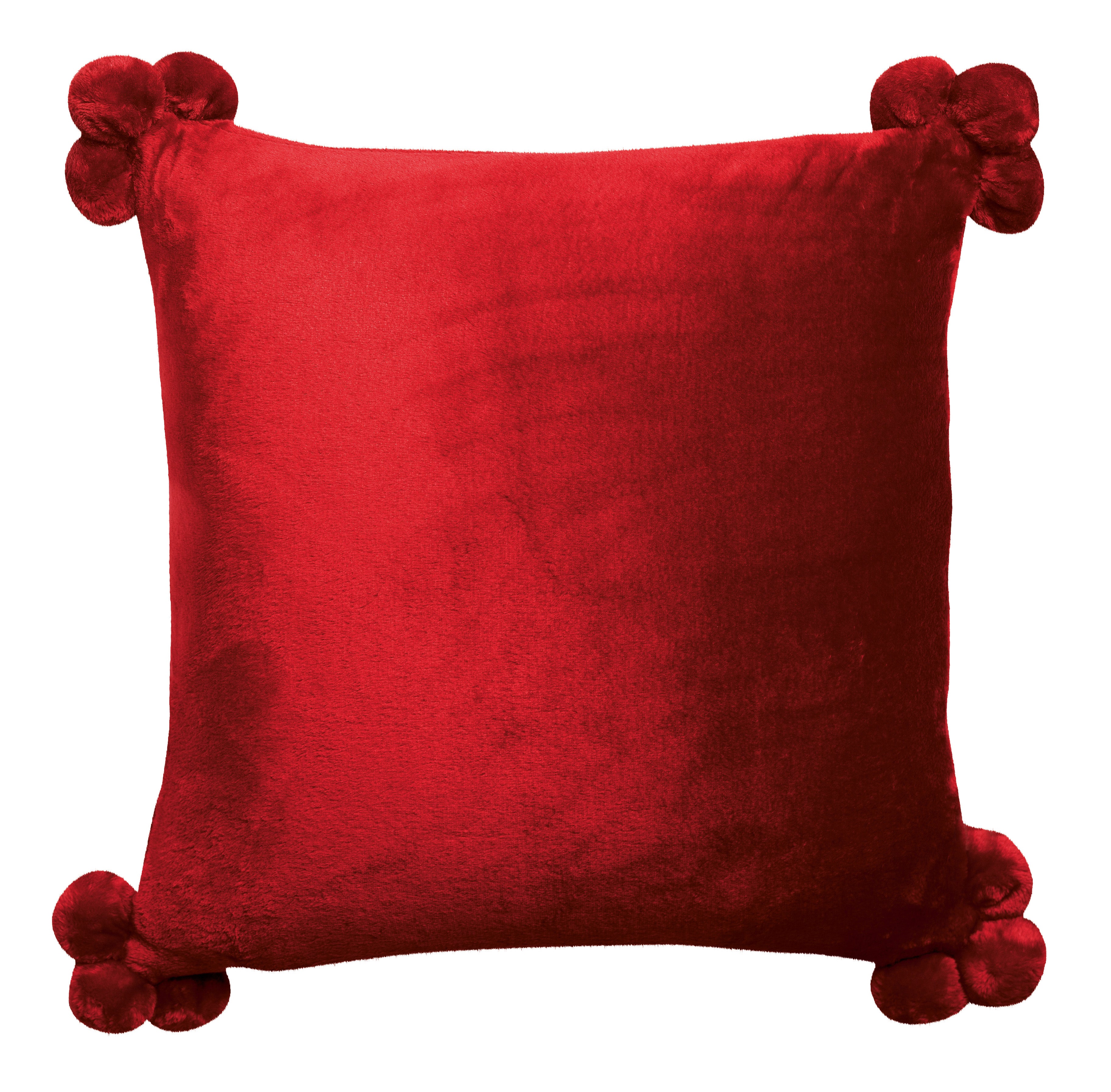 Tender Pompons Kussen Rubis 45 X 45