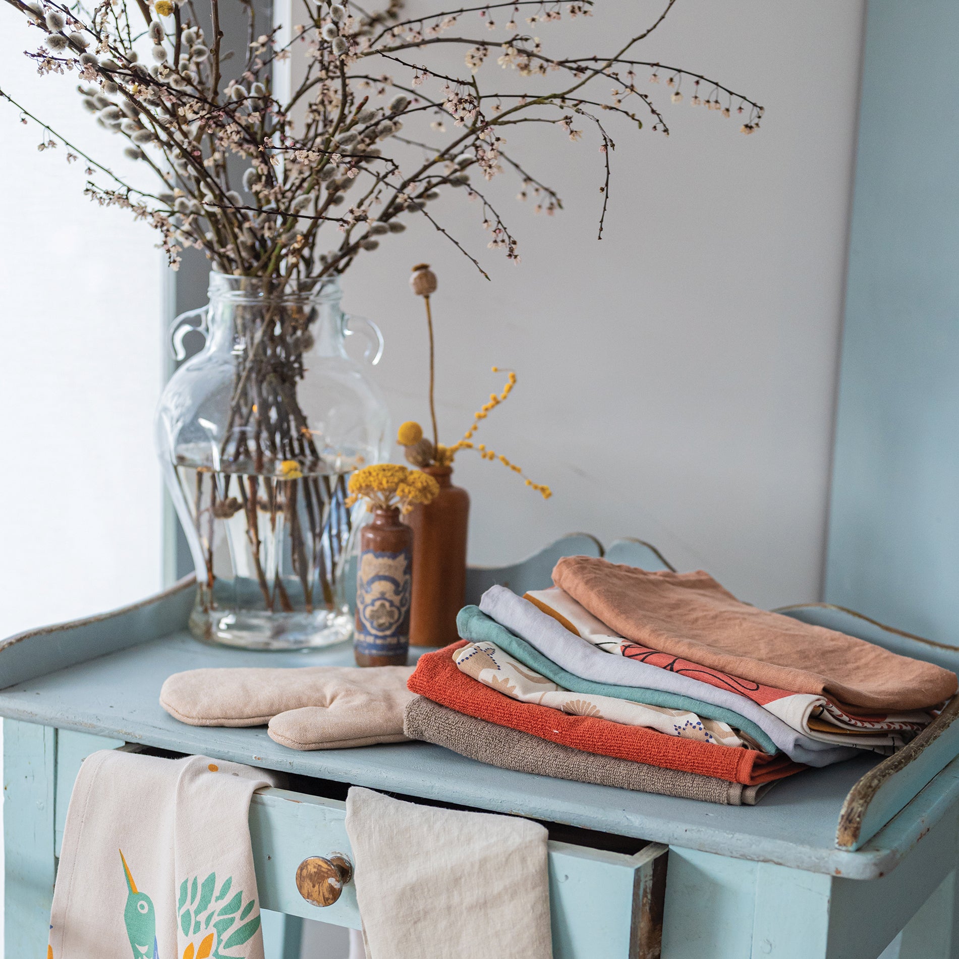 Handdoek met oogje Curl Terracotta 50 X 50