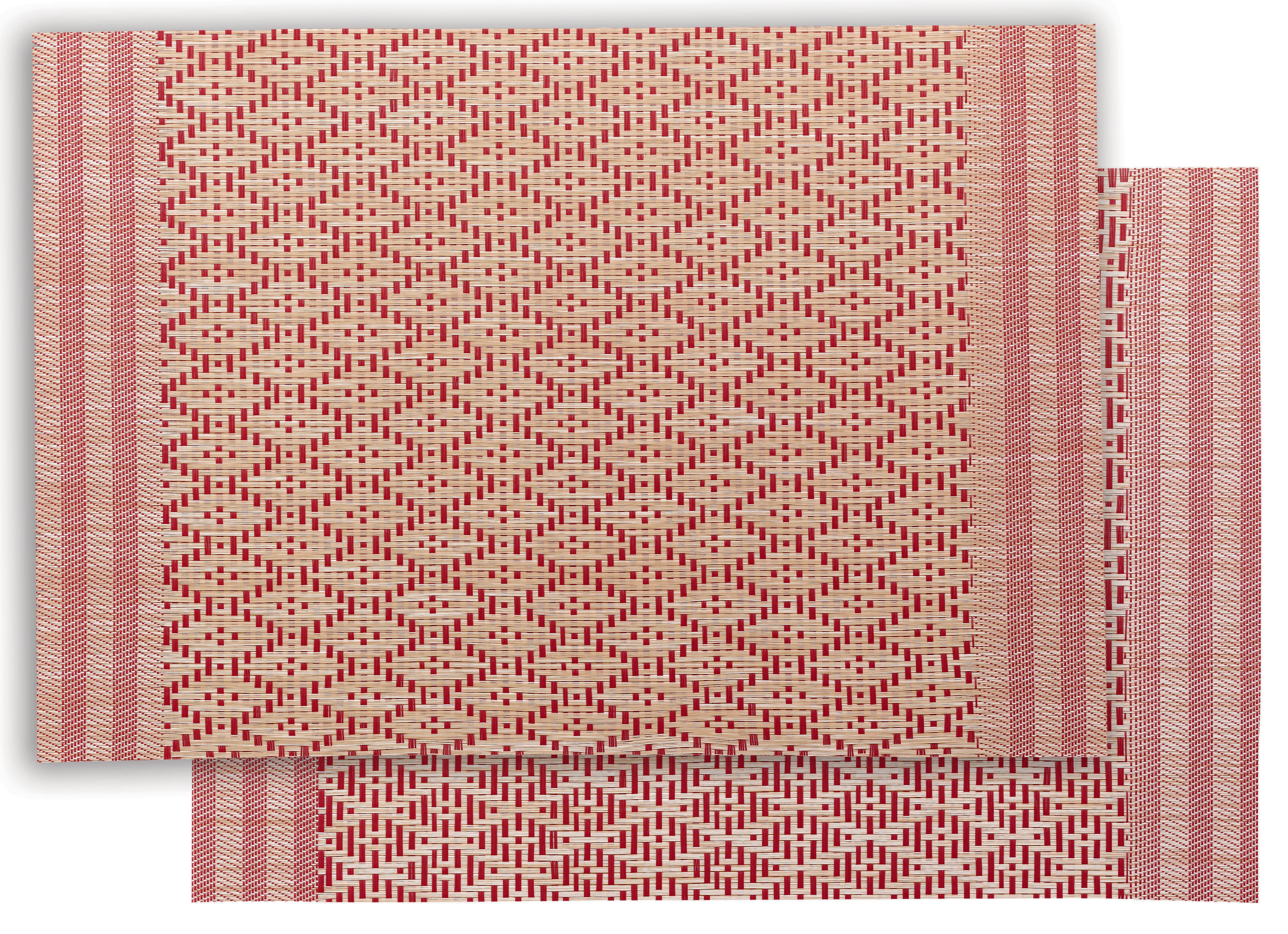 Placemat Set Kadra Naturel/Rouge 33 X 45