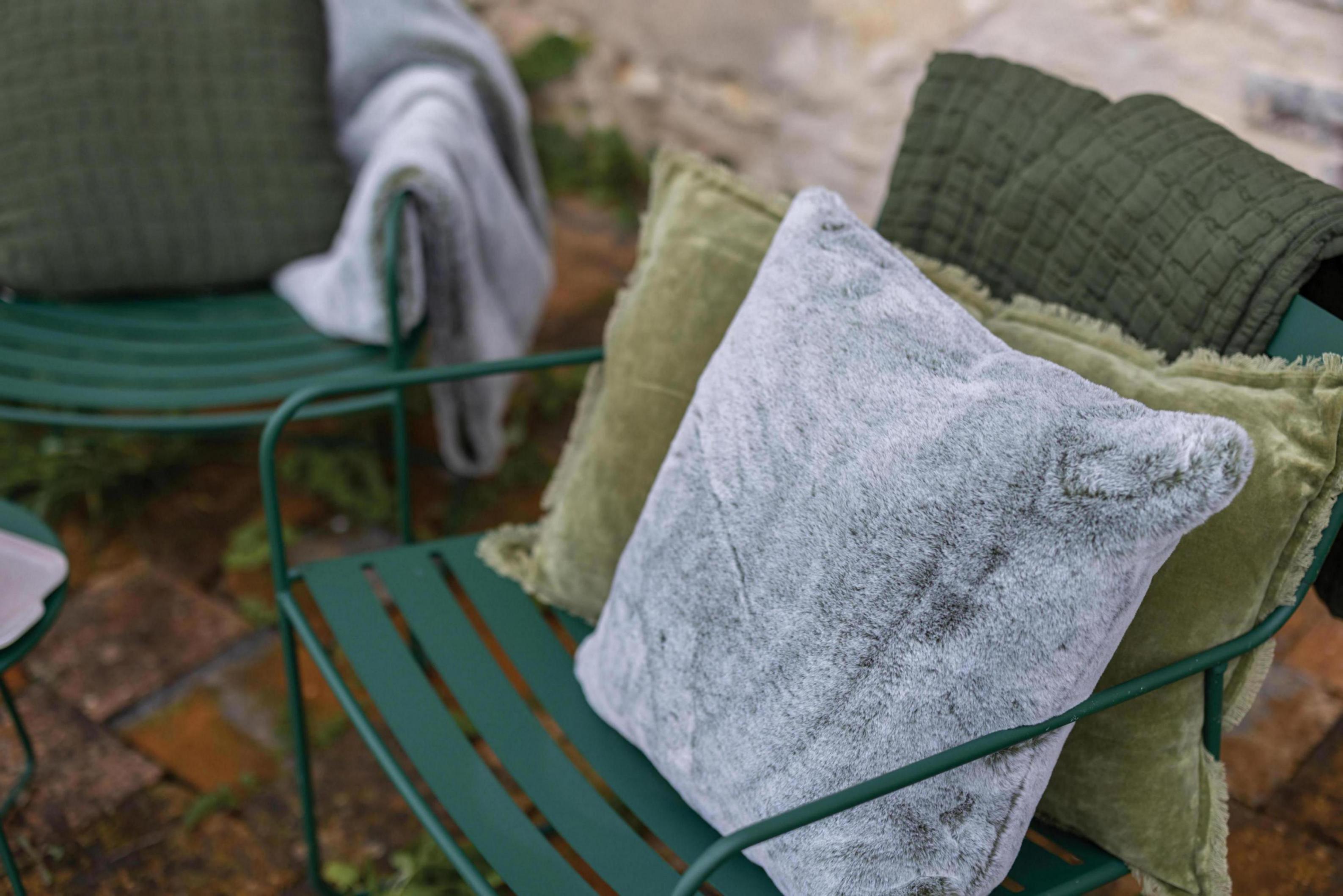 Effen kussen Fara Olive 30 X 50