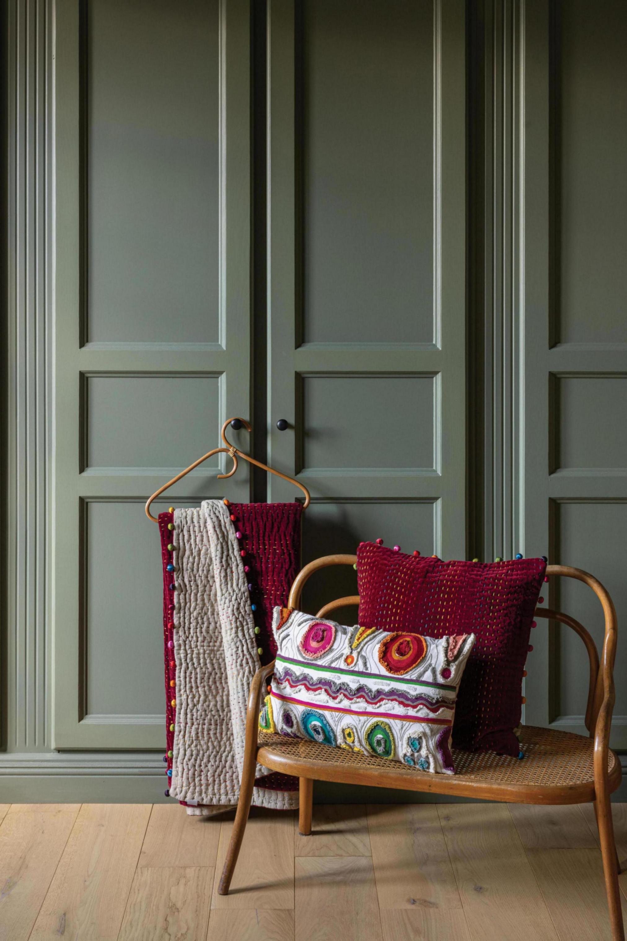 Effen plaid Gastounet Griotte 140 X 200